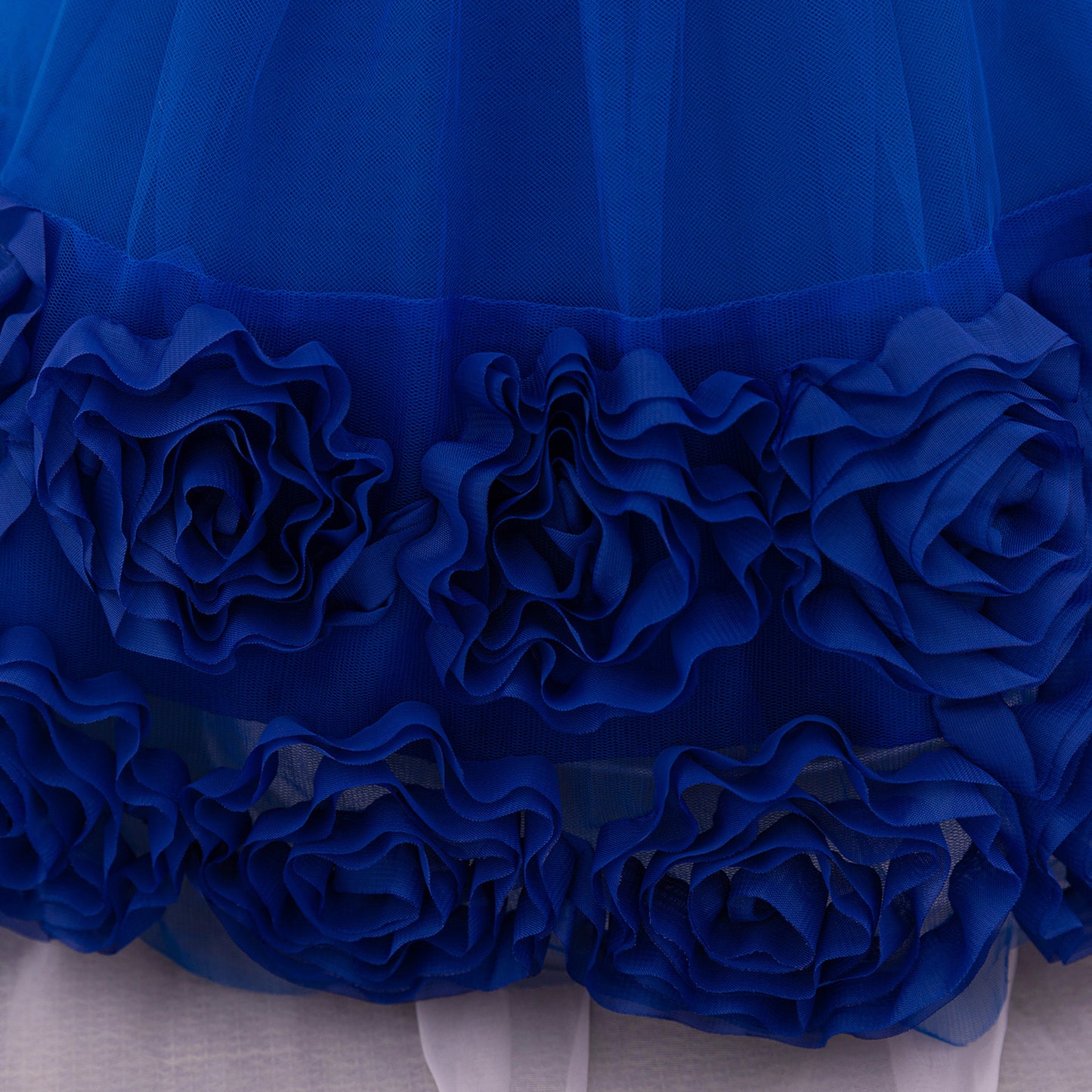 Puffy Off-Shoulder Sequin Ball Gown for Girls – Tea Length Bowknot Flower Dress