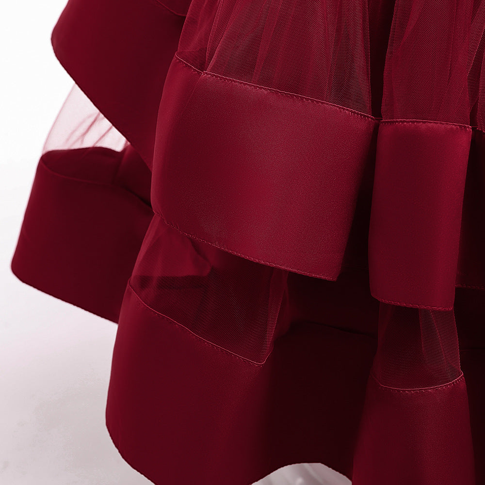 Puffy Princess Tulle Ball Gown Dress for Girls | Party & Flower Girl Outfit