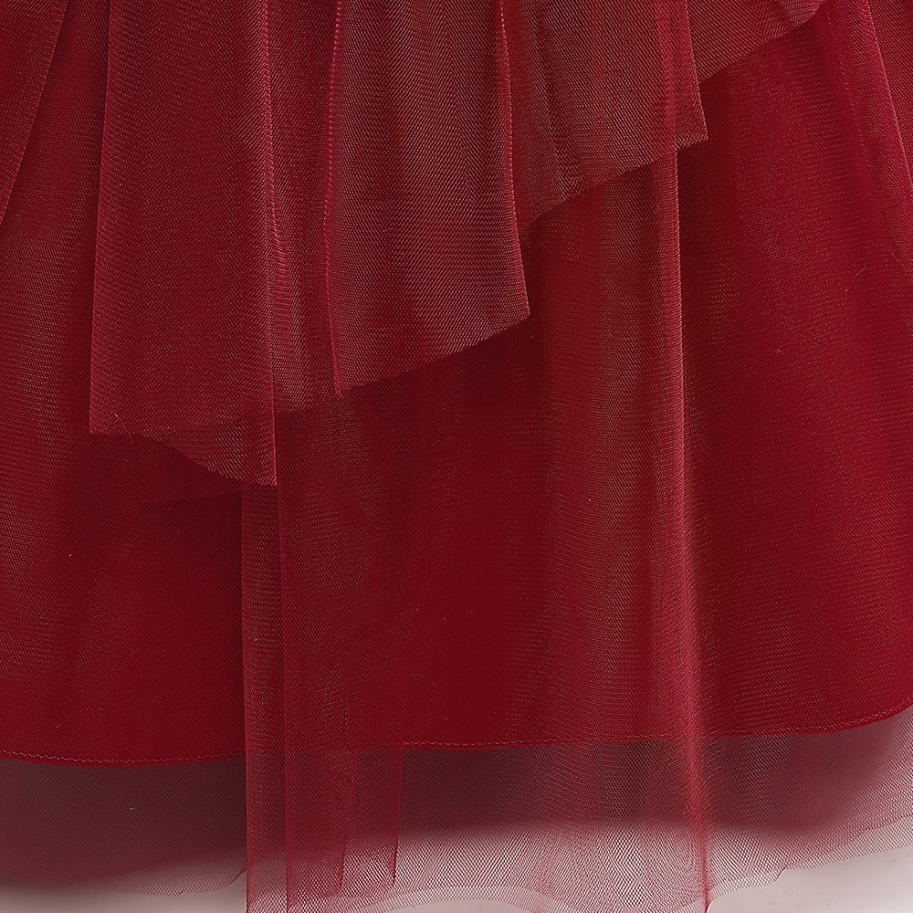 Puffy Tulle Ball Gown Maxi Dress for Girls with Applique & Sequins - Cute Princess Party Dress