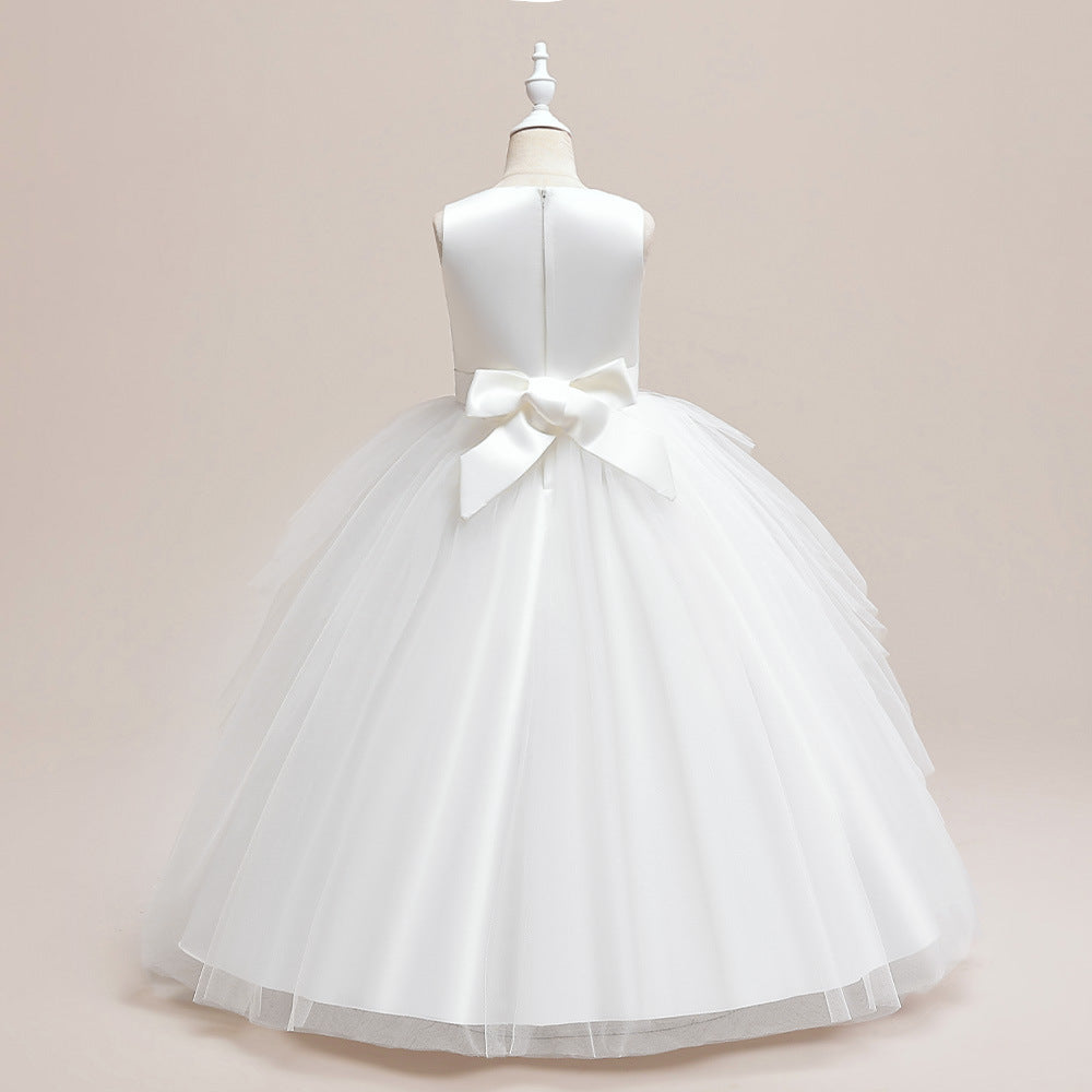 Puffy Tulle Ball Gown Maxi Dress for Girls with Applique & Sequins - Cute Princess Party Dress