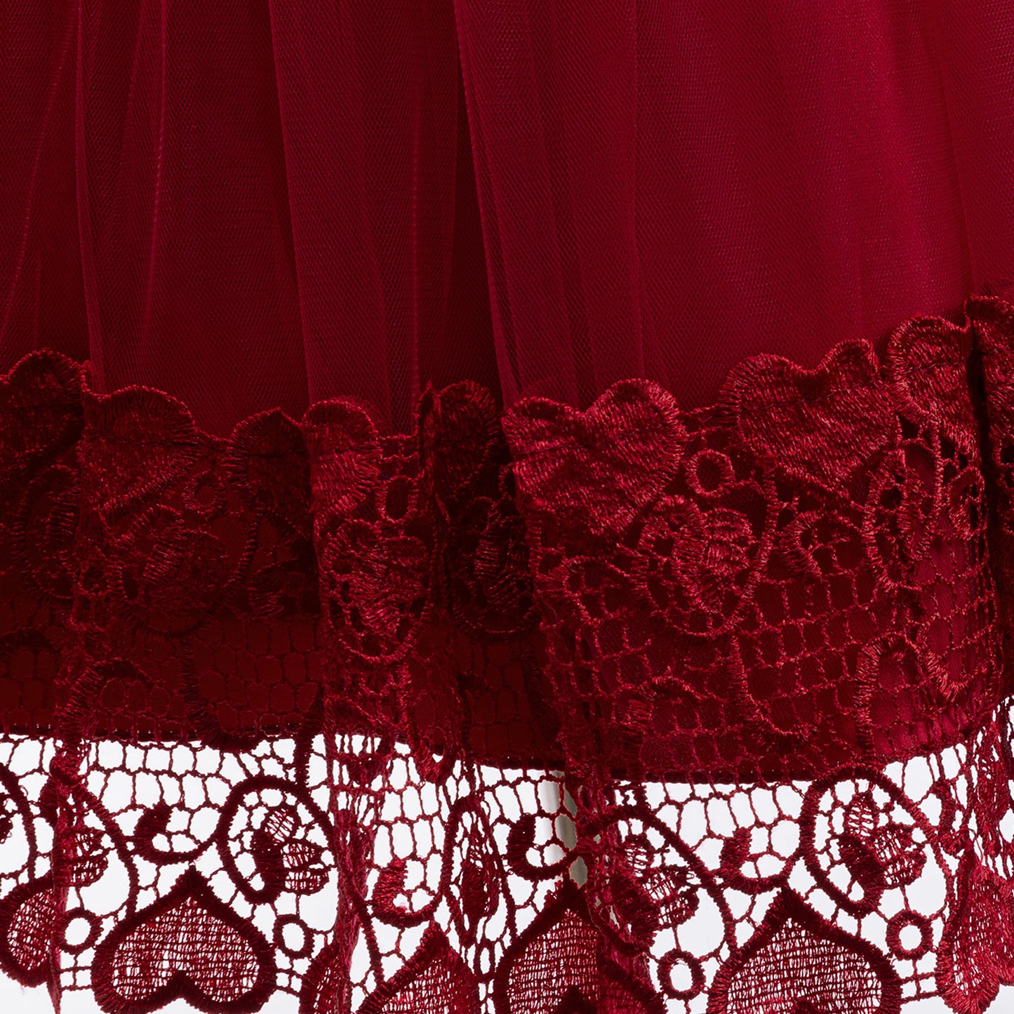 Puffy Tulle Flower Girl Dress with Lace Applique – Cute Ball Gown for Parties & Weddings