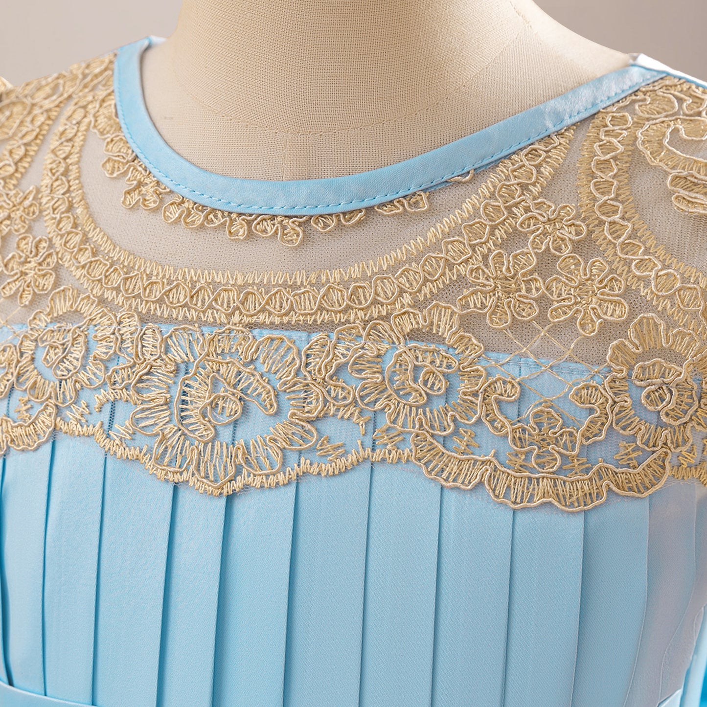 Adorable High-Low Satin Ball Gown for Girls with Lace & Bow – Party, Wedding, Festival Dress