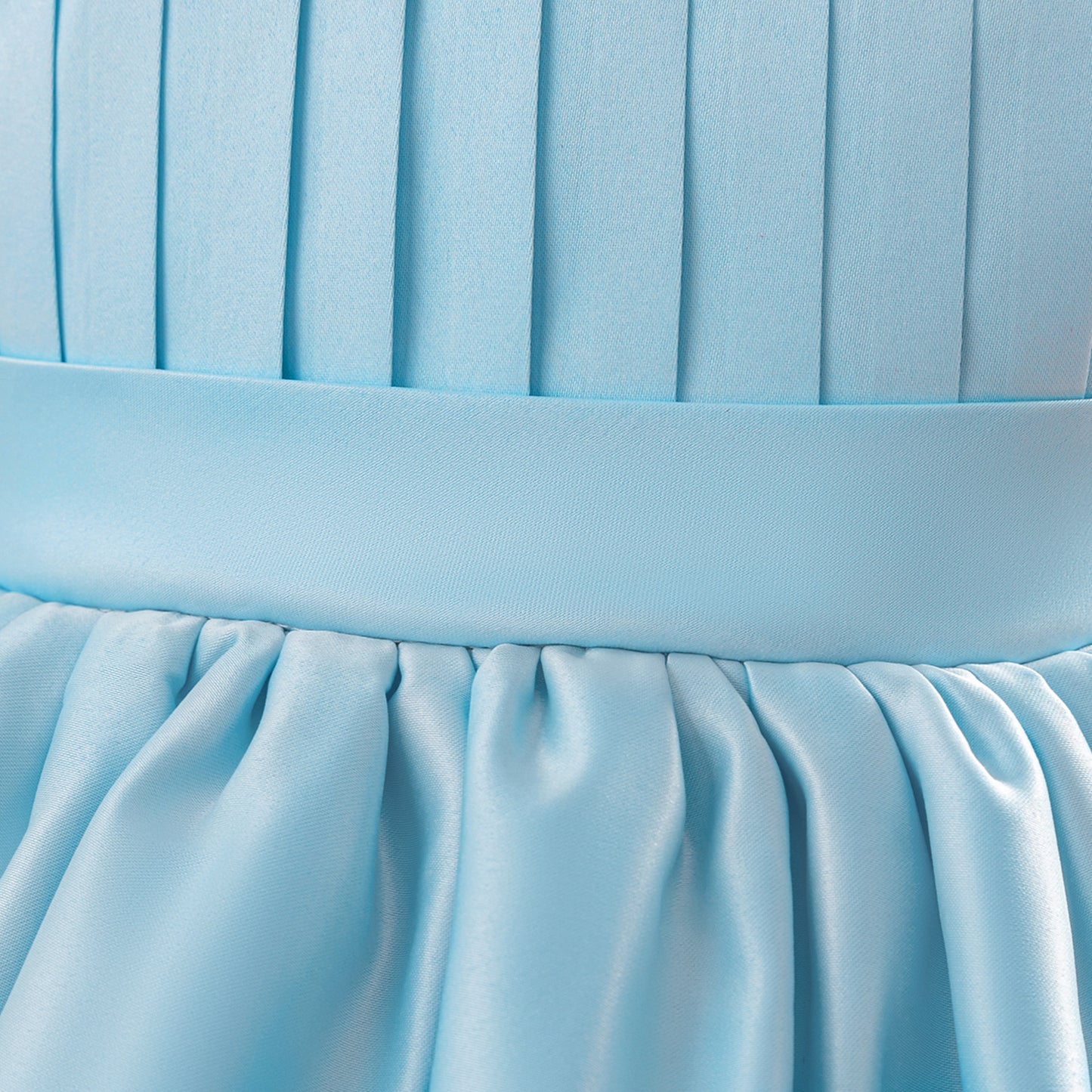 Adorable High-Low Satin Ball Gown for Girls with Lace & Bow – Party, Wedding, Festival Dress