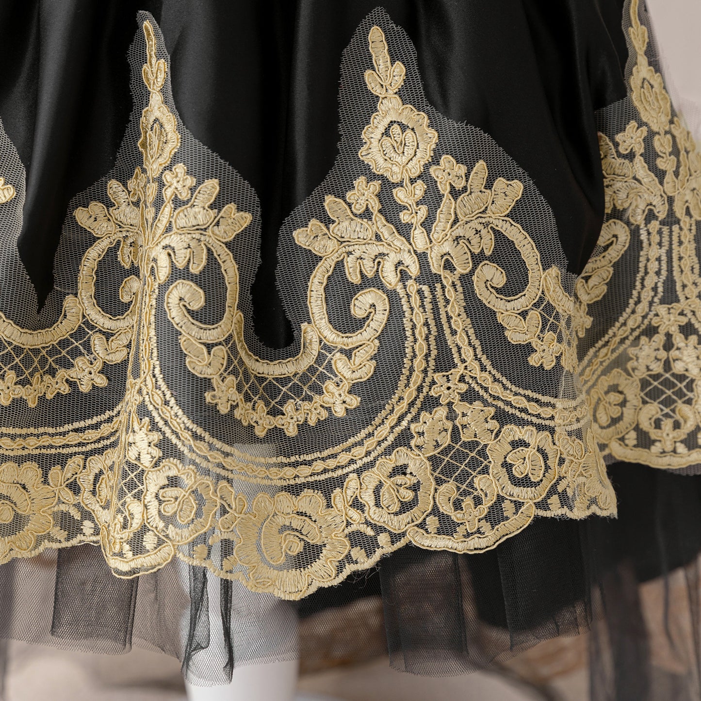 Adorable High-Low Satin Ball Gown for Girls with Lace & Bow – Party, Wedding, Festival Dress