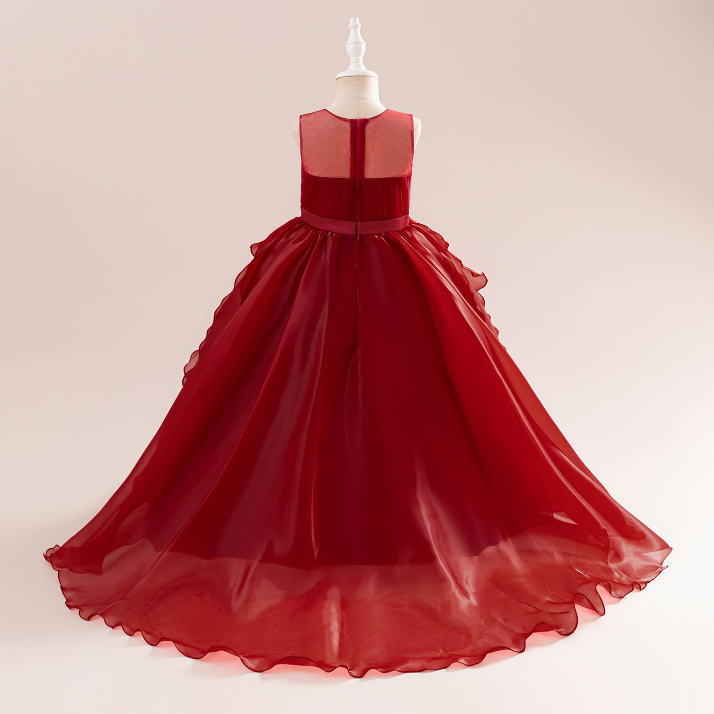 Girls A-line Sequin Embroidered Tulle Maxi Dress – Party & Formal Wear