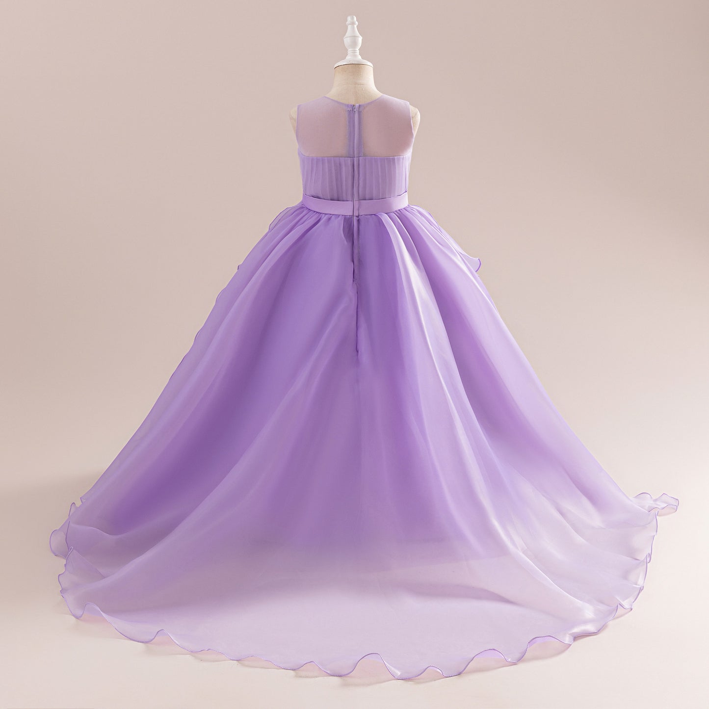 Girls A-line Sequin Embroidered Tulle Maxi Dress – Party & Formal Wear
