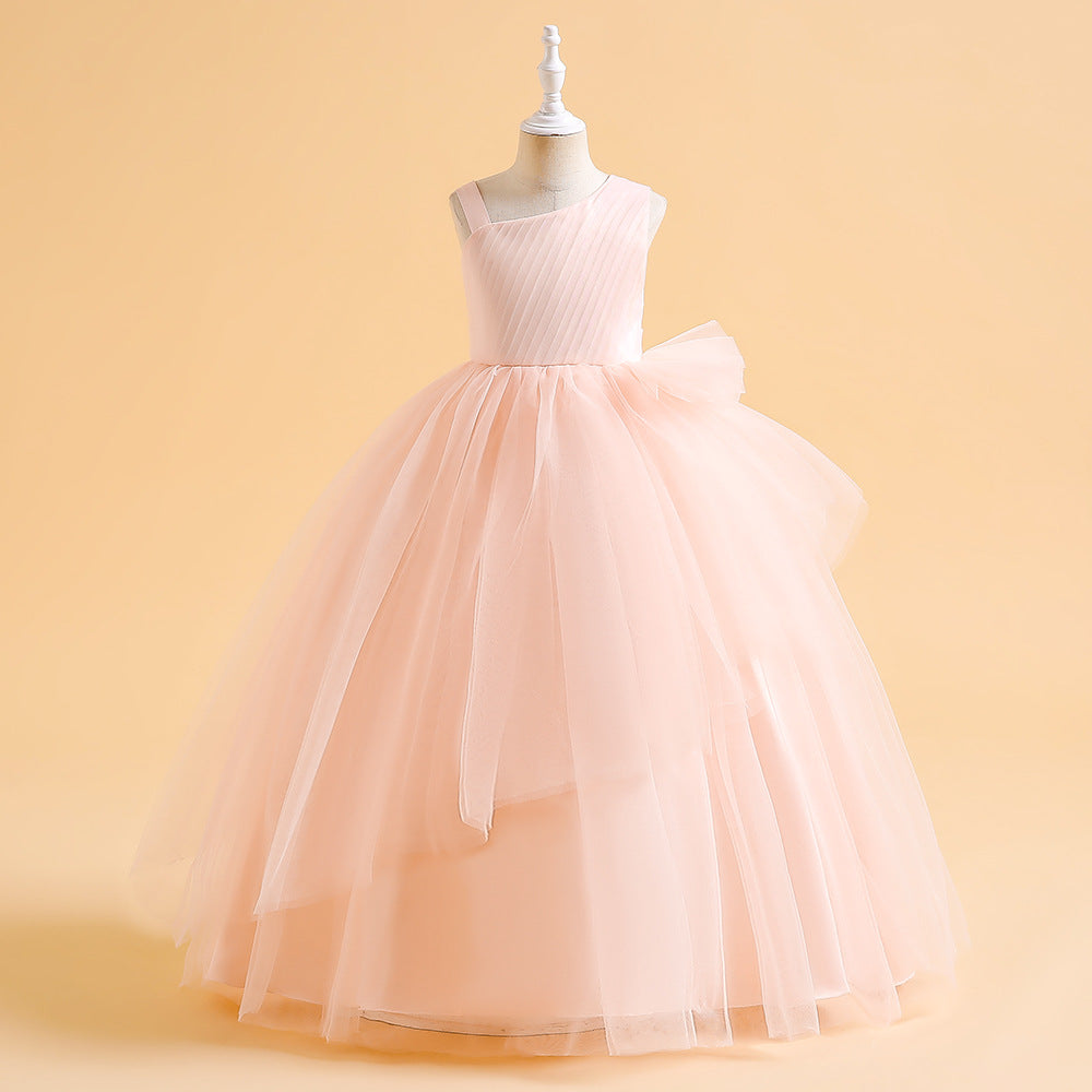 Tiered Tulle Off-Shoulder Maxi Dress for Girls – Party, Wedding & Formal Wear