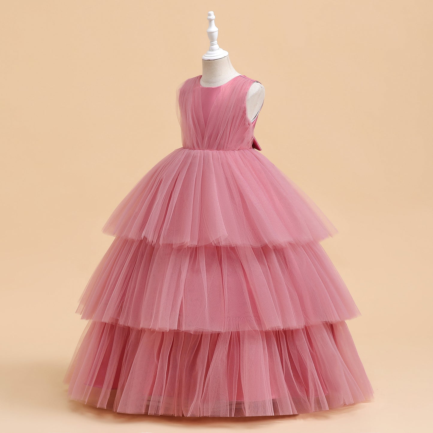 Cute Girls' Maxi Tiered Tulle Princess Dress for Parties & Weddings