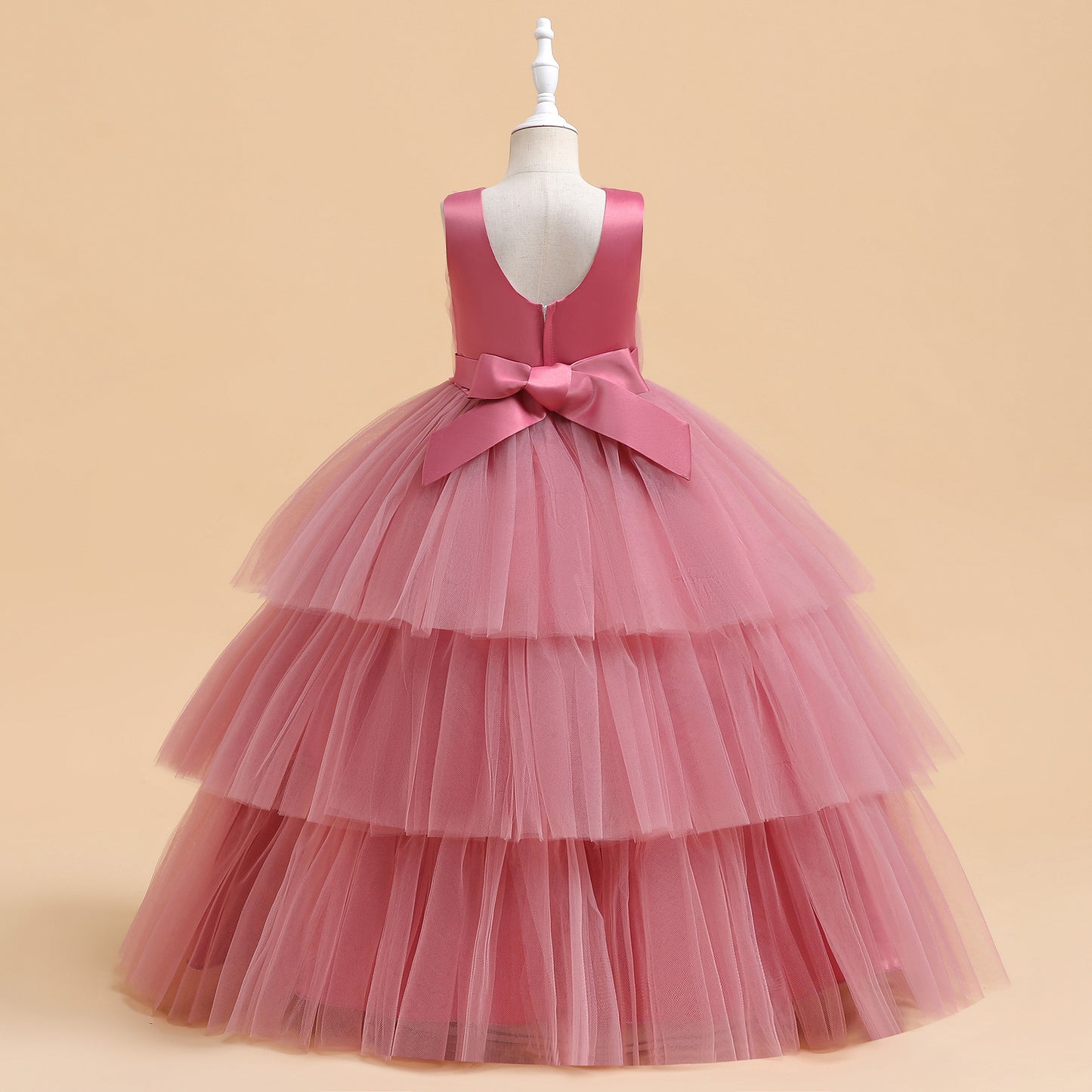 Cute Girls' Maxi Tiered Tulle Princess Dress for Parties & Weddings