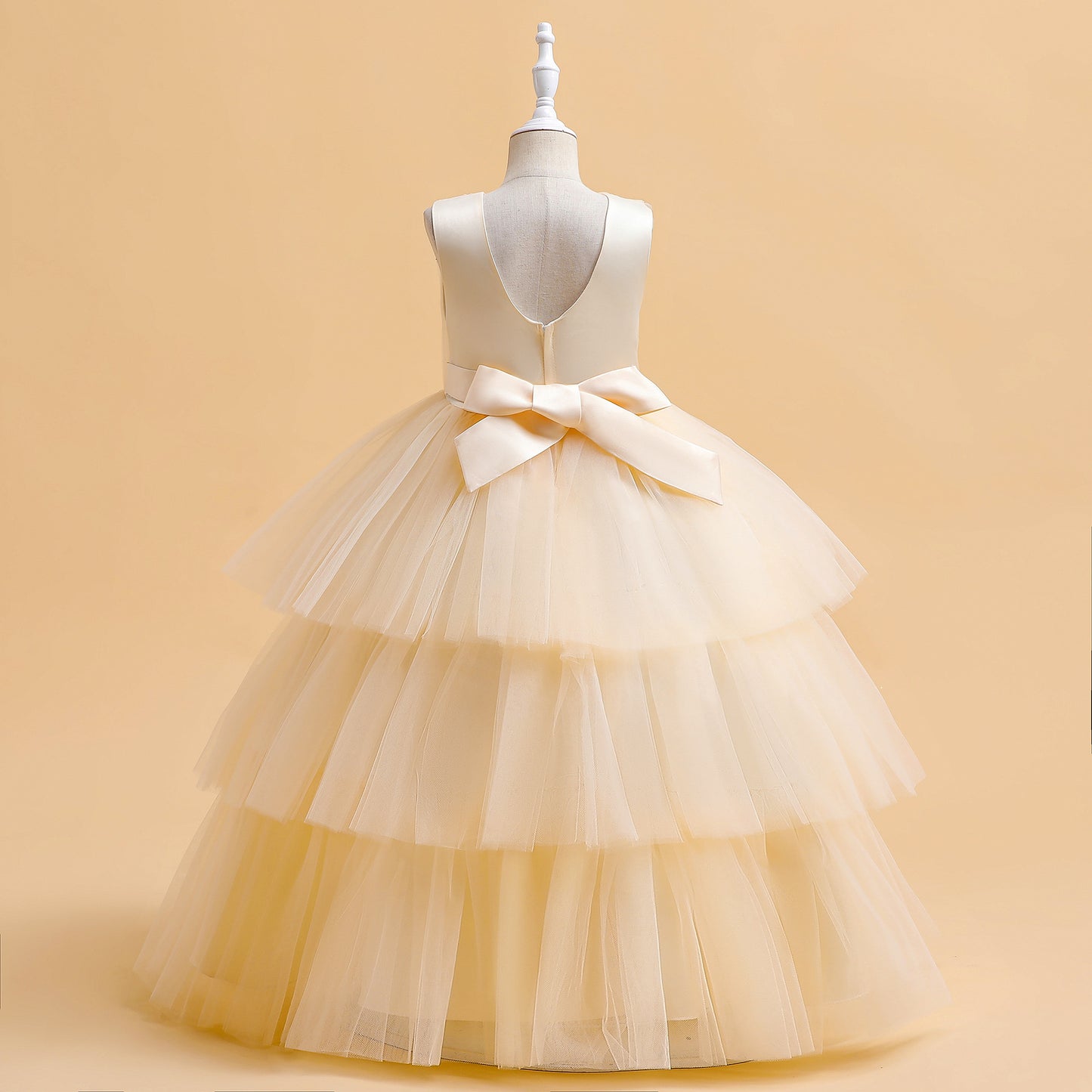 Cute Girls' Maxi Tiered Tulle Princess Dress for Parties & Weddings