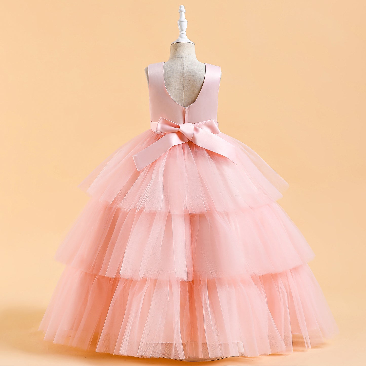 Cute Girls' Maxi Tiered Tulle Princess Dress for Parties & Weddings