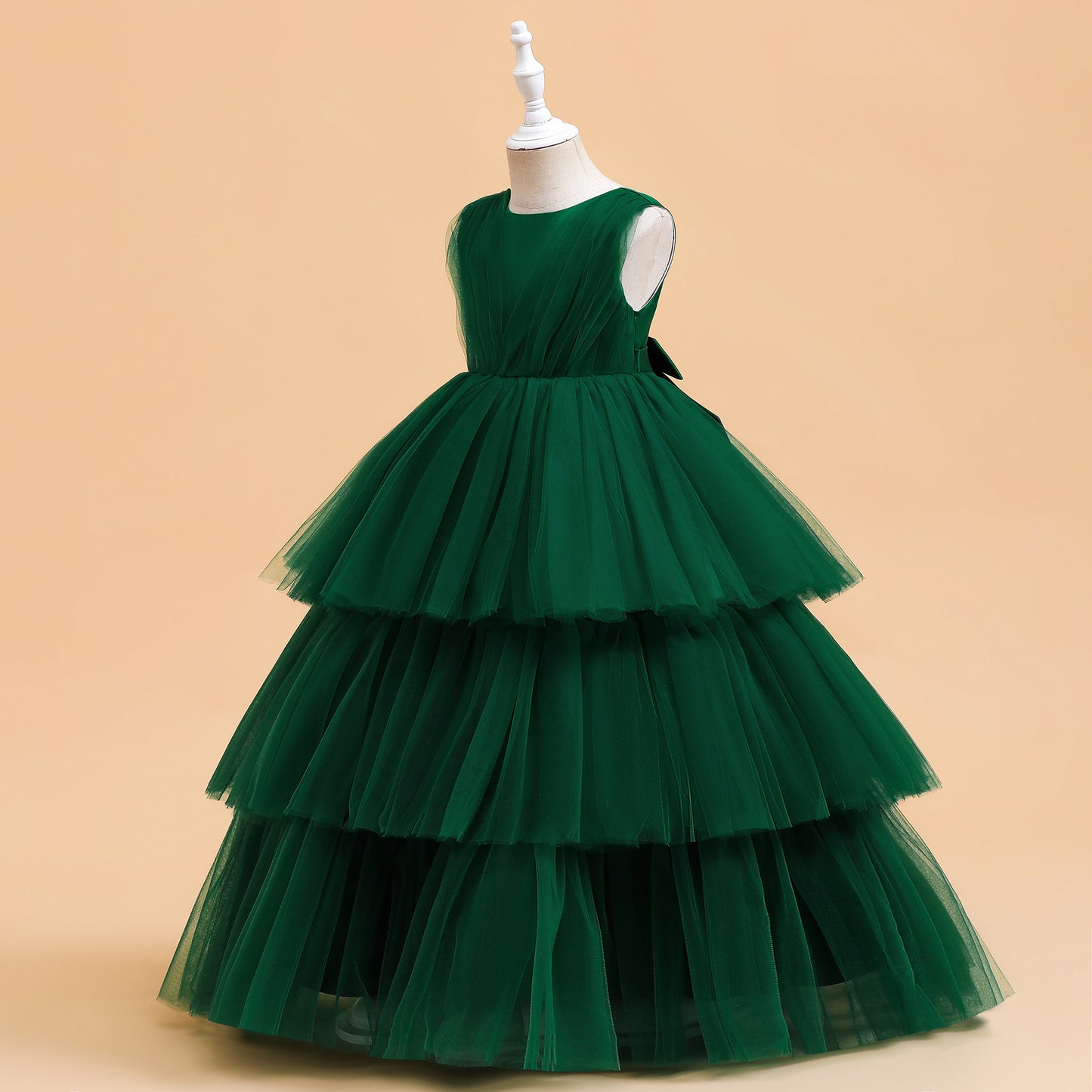 Cute Girls' Maxi Tiered Tulle Princess Dress for Parties & Weddings