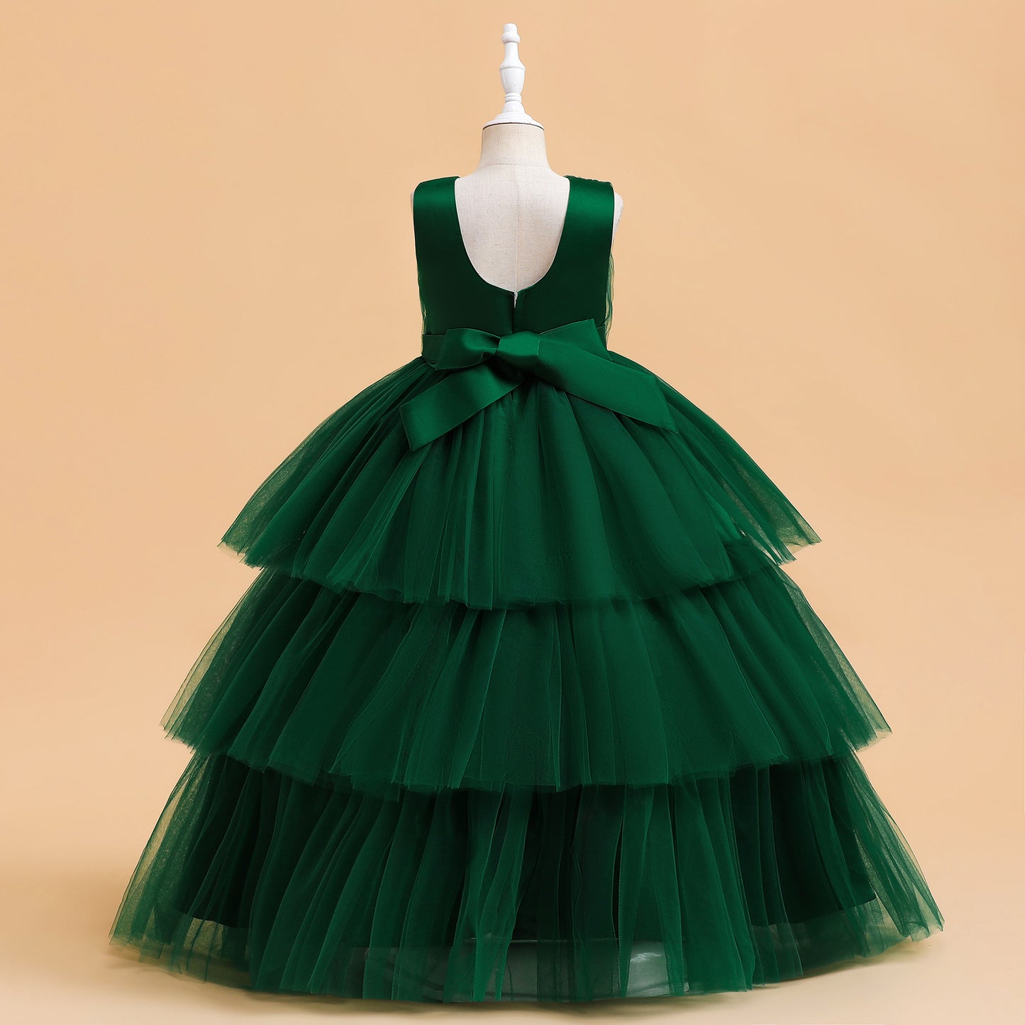 Cute Girls' Maxi Tiered Tulle Princess Dress for Parties & Weddings