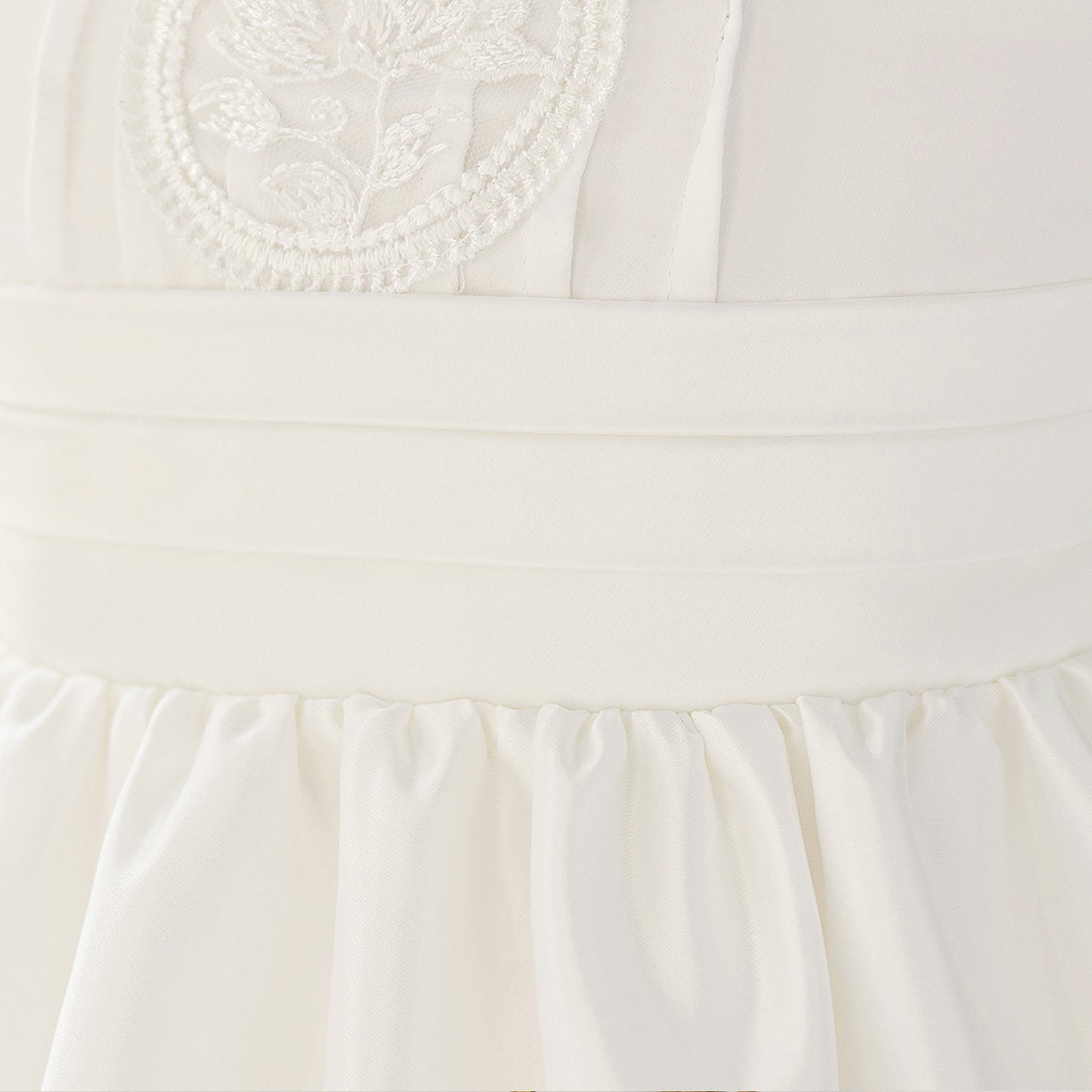 White Lace Princess Dress for Girls | Flower Girl & Formal Occasion