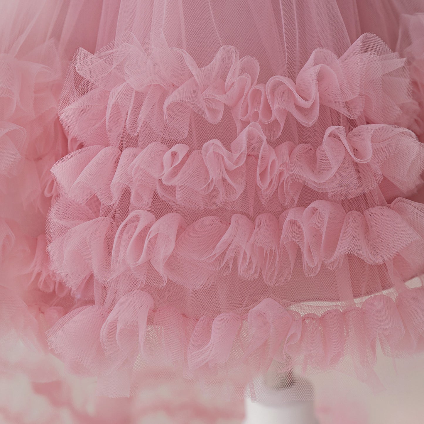 Cute Halter Neck Puffy Tulle High-Low Princess Dress for Kids