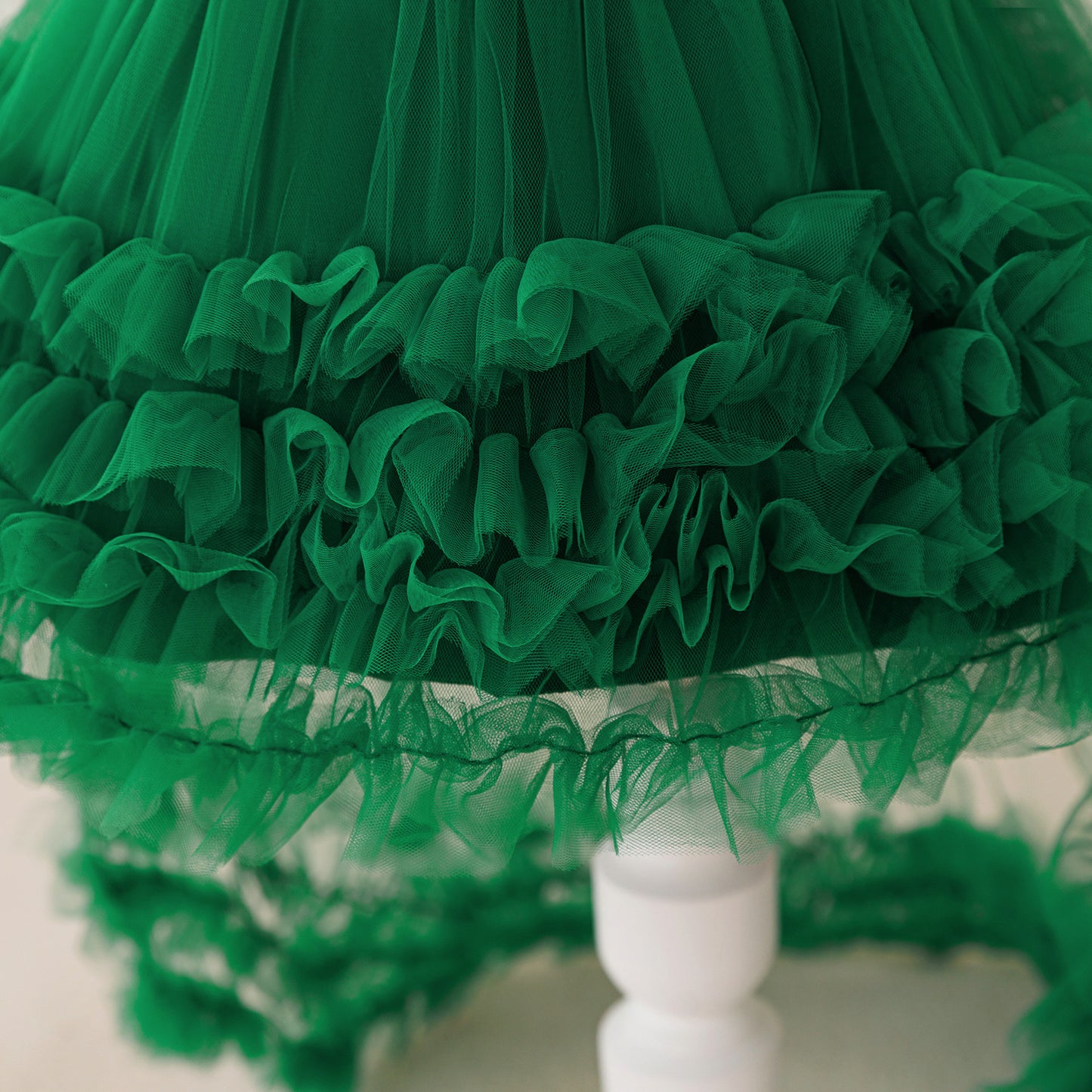 Cute Halter Neck Puffy Tulle High-Low Princess Dress for Kids