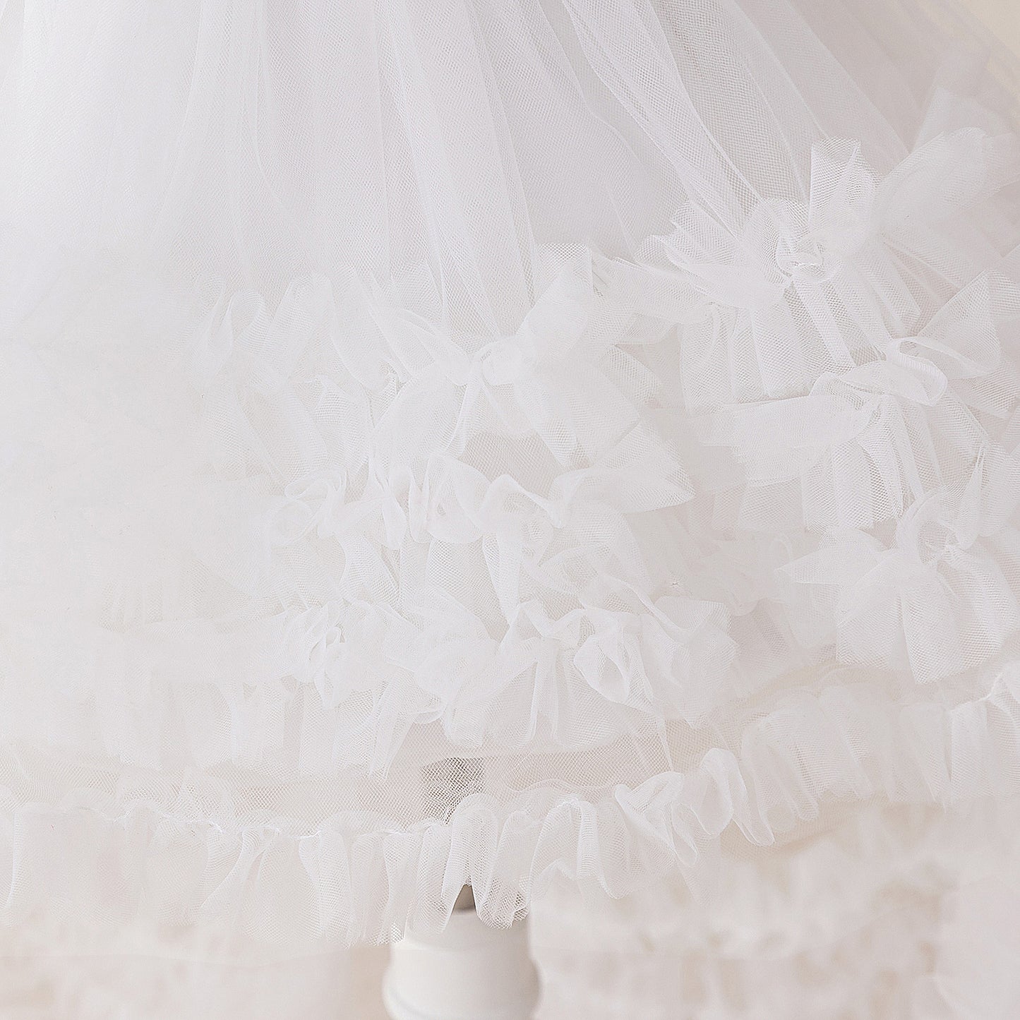 Cute Halter Neck Puffy Tulle High-Low Princess Dress for Kids