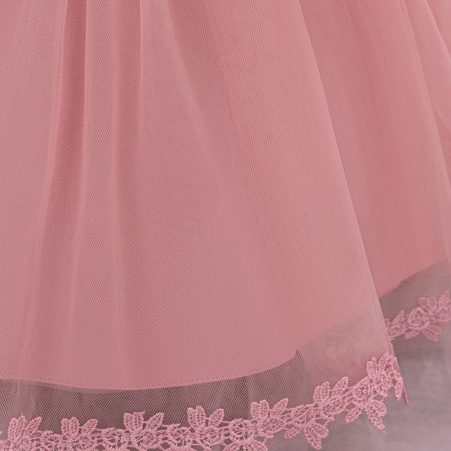 Cute Infant Tulle A-Line Lace Dress for Parties & Celebrations