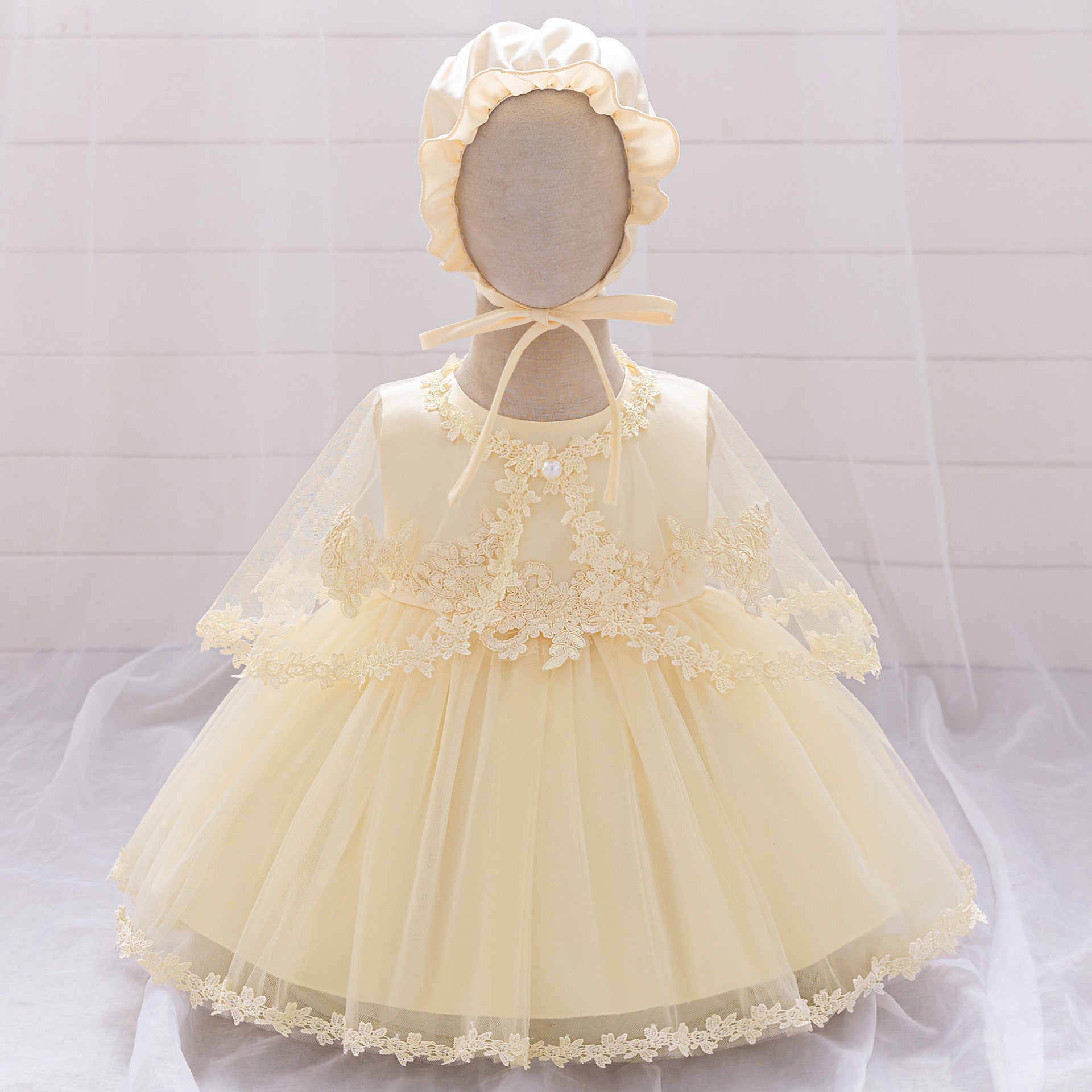 Frocklet Cute Infant Tulle A-Line Lace Dress for Parties & Celebrations 1