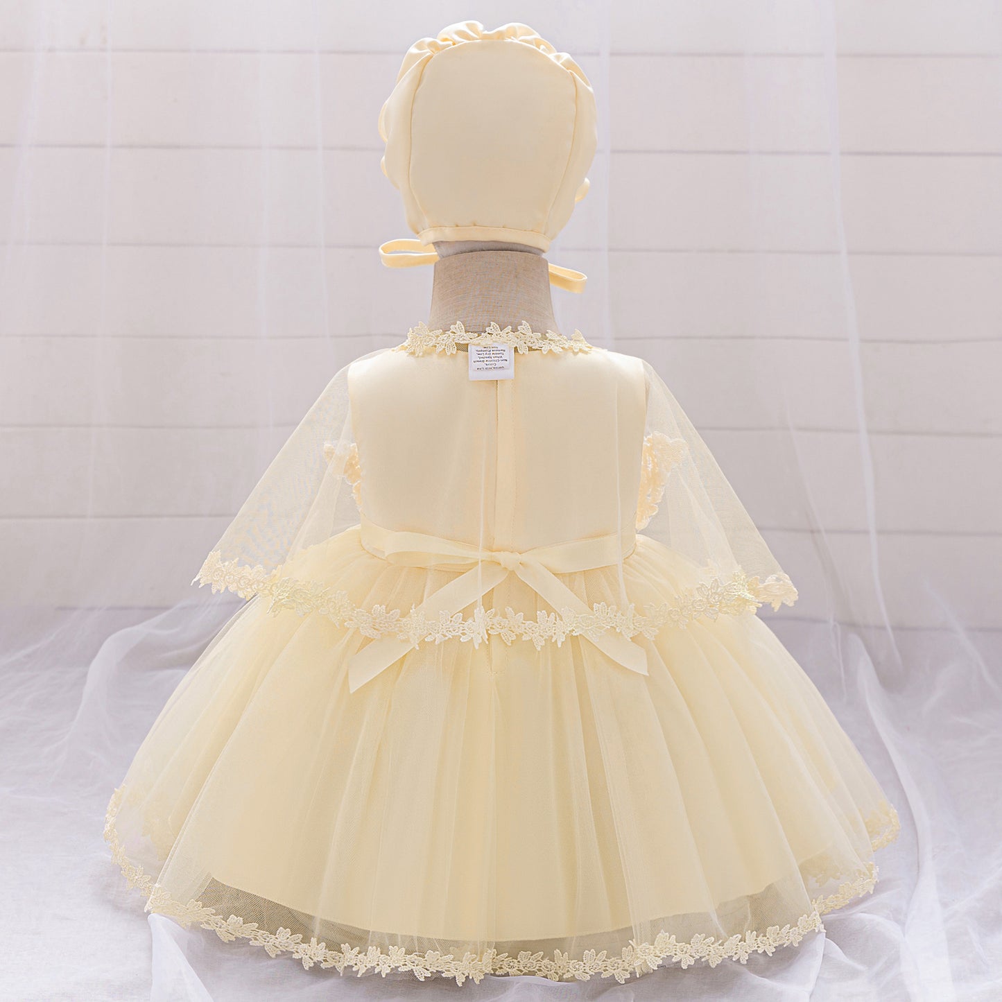 Cute Infant Tulle A-Line Lace Dress for Parties & Celebrations
