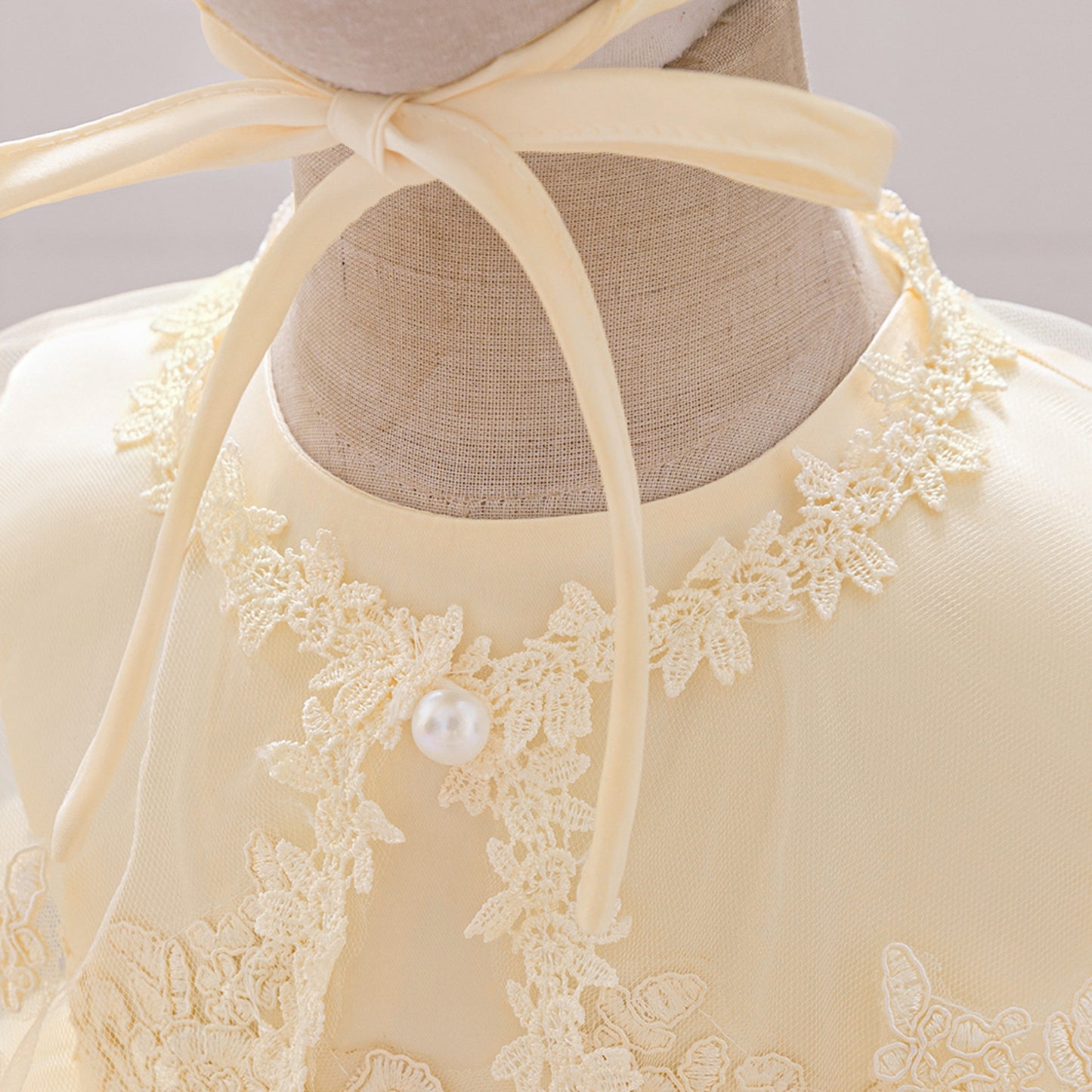 Cute Infant Tulle A-Line Lace Dress for Parties & Celebrations