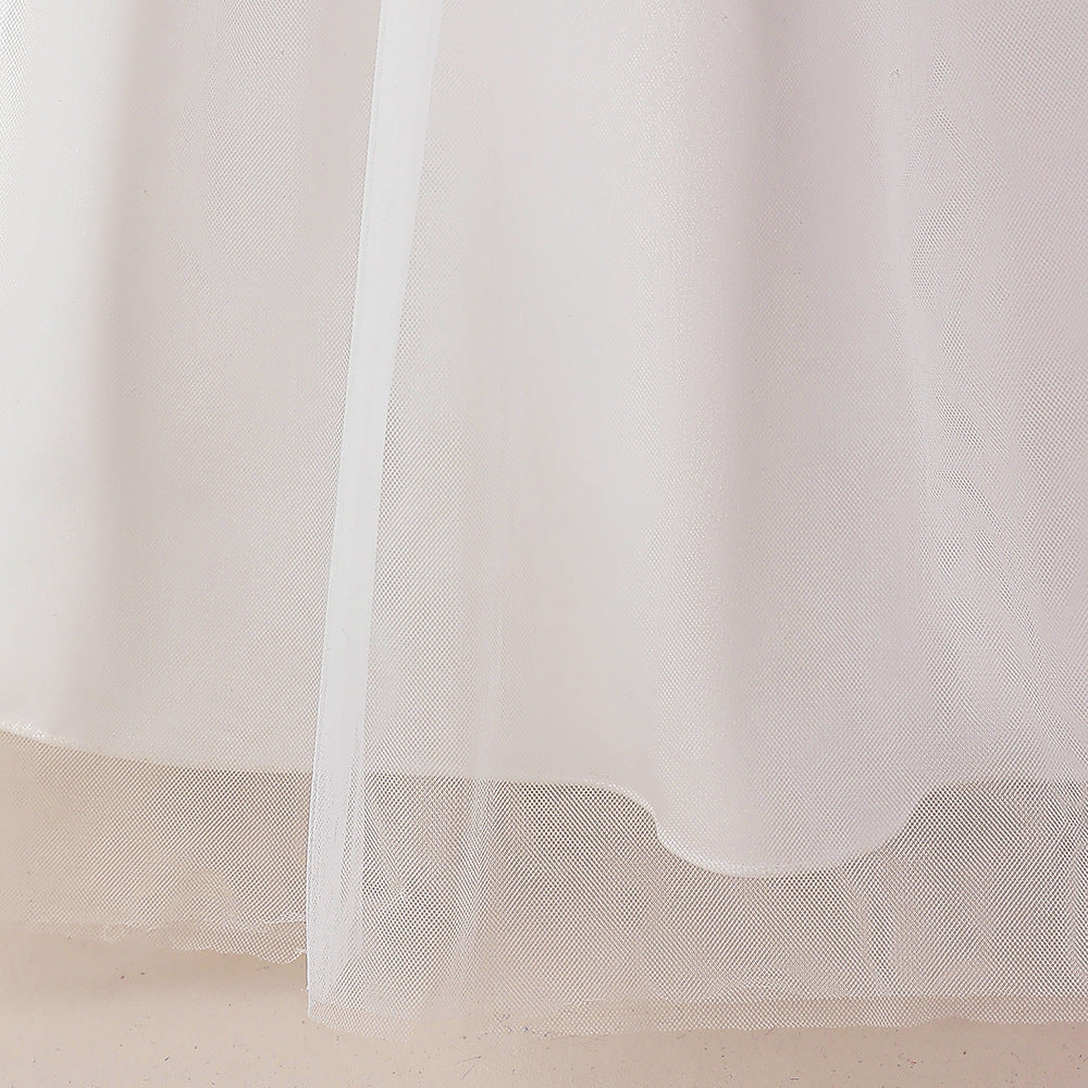 Kids A-Line Maxi Tulle Dress with Applique & Sequins – Cute Party & Formal Outfit