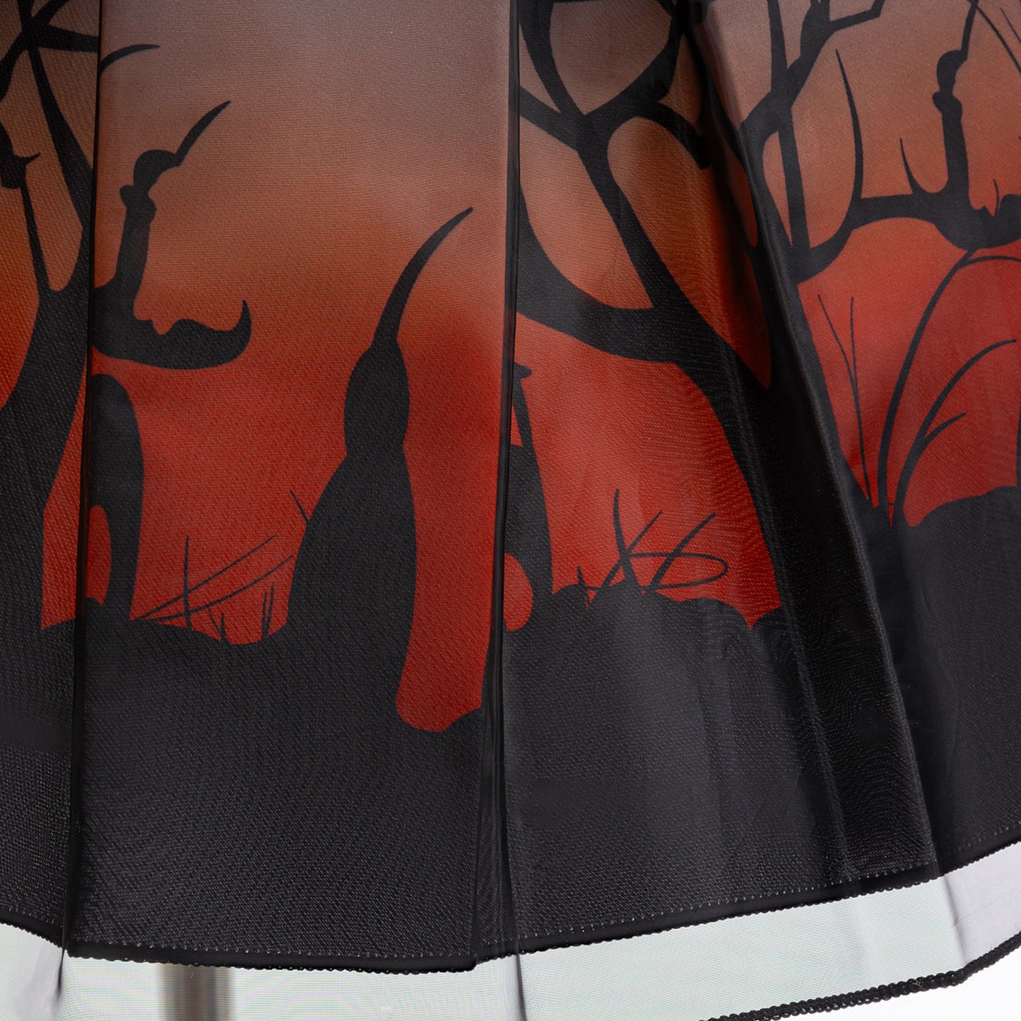 Kids Black Puffy Bat Print Witch Dress for Halloween Cosplay | Ages 3-10