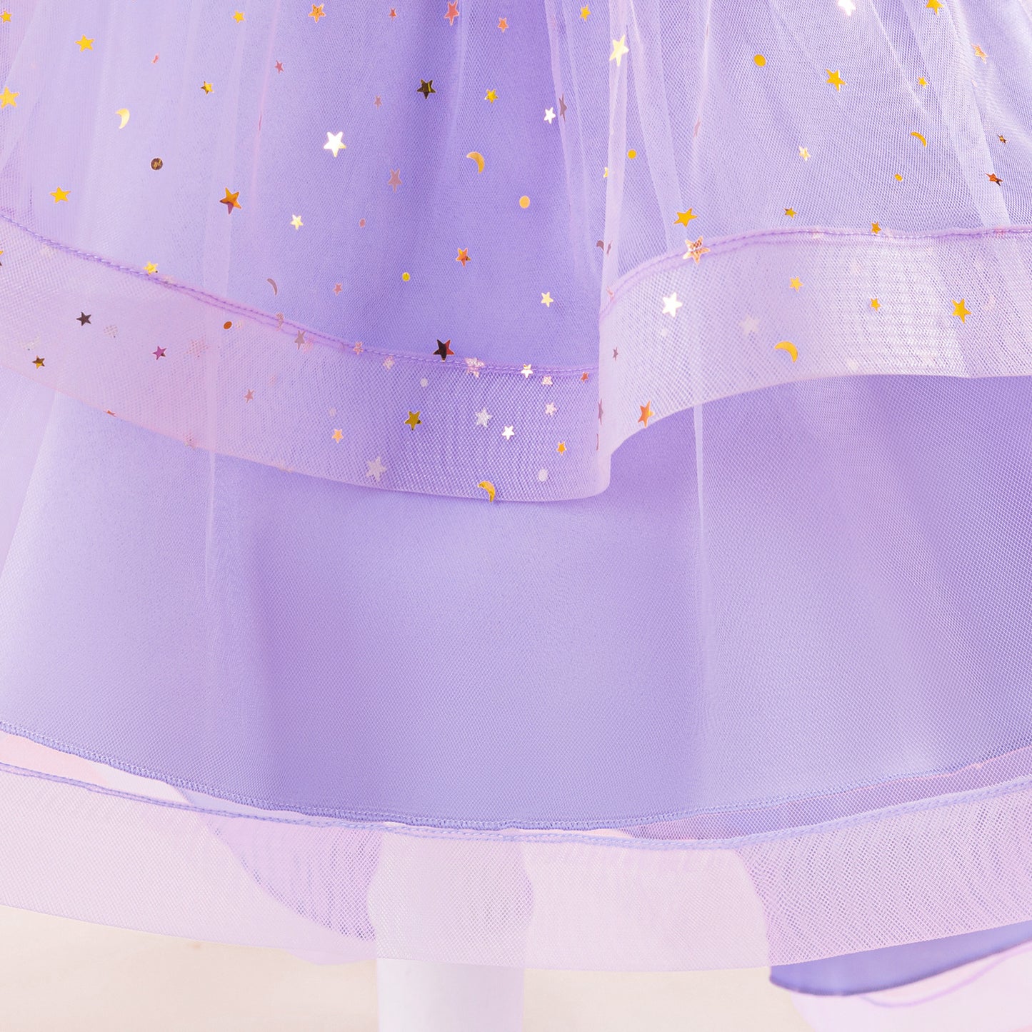 Puffy Sequin High-Low Ball Gown Dress for Girls - Kids Princess Party Dress