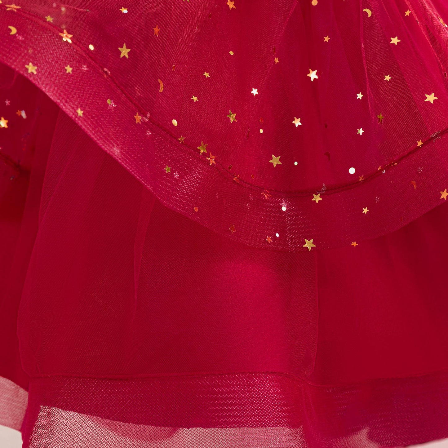 Puffy Sequin High-Low Ball Gown Dress for Girls - Kids Princess Party Dress