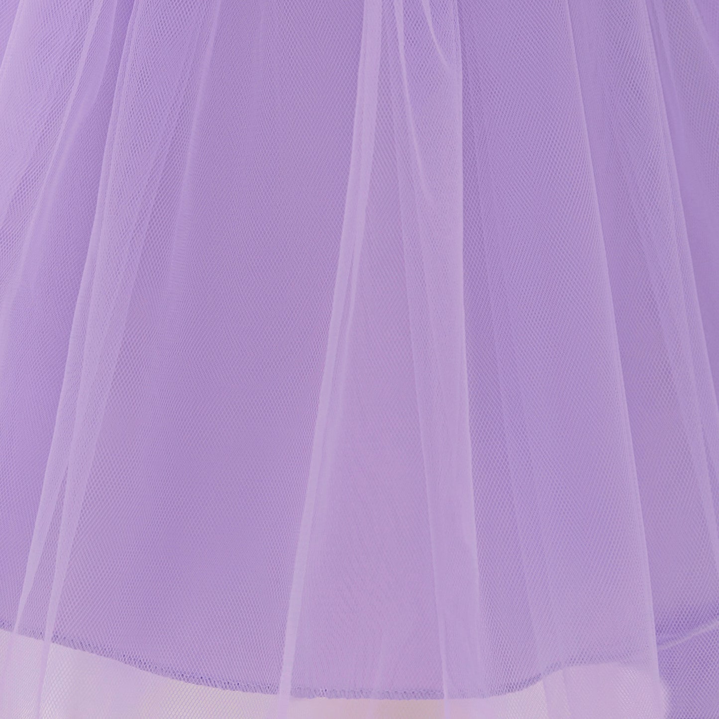Lavender Puffy Tulle Ball Gown Dress for Girls with Floral Appliqué and Bowknot