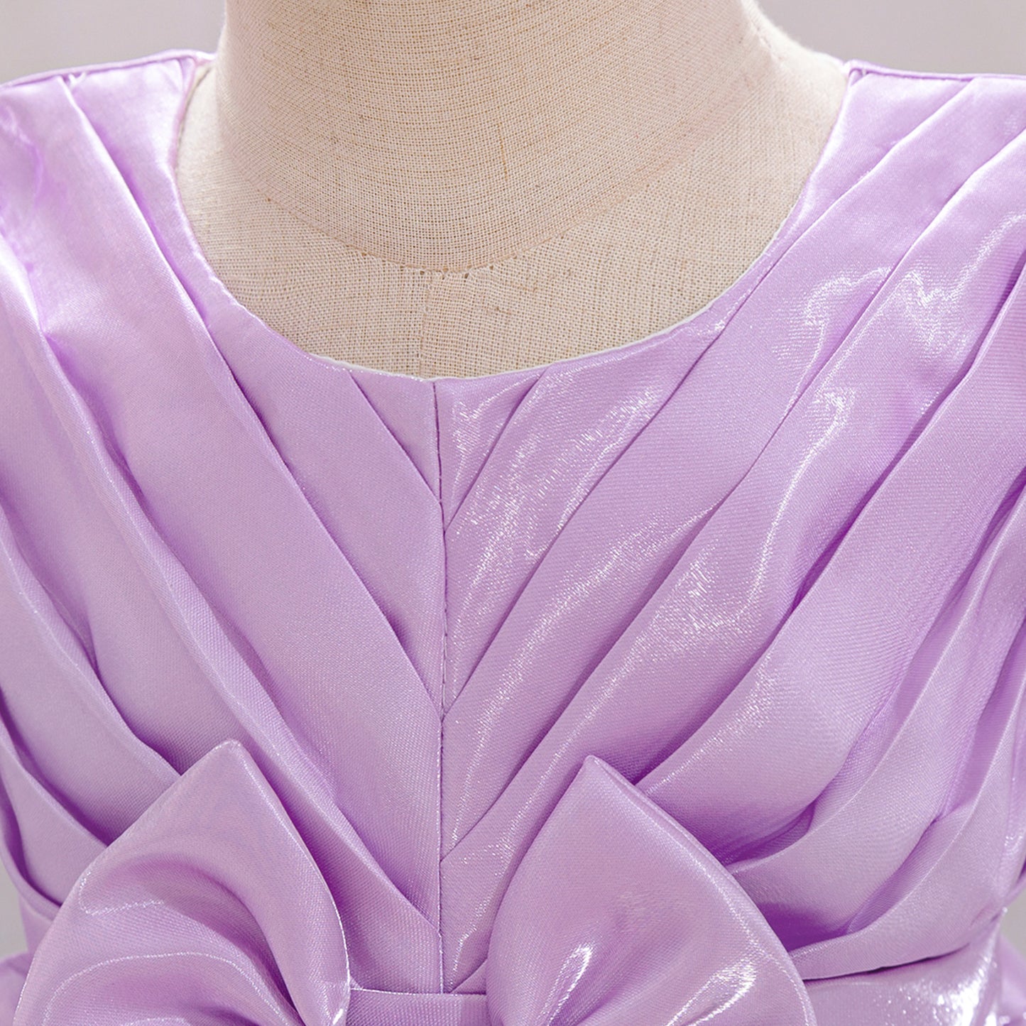 Lavender Puffy Ball Gown Dress for Girls | Cute Organza Flower Girl Dress