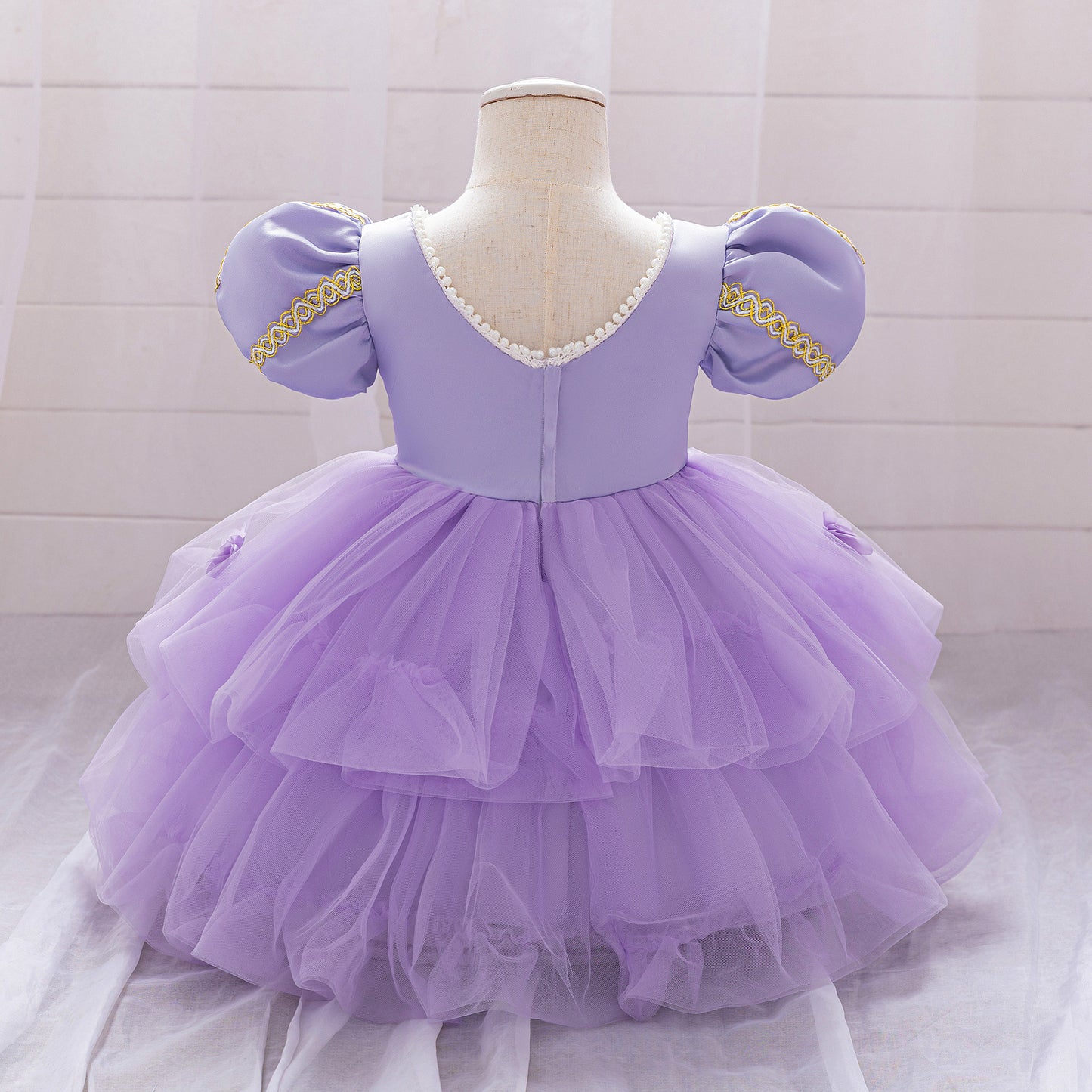 Lavender Princess Ball Gown for Girls - Tea Length Fairy Dress for Party & Wedding