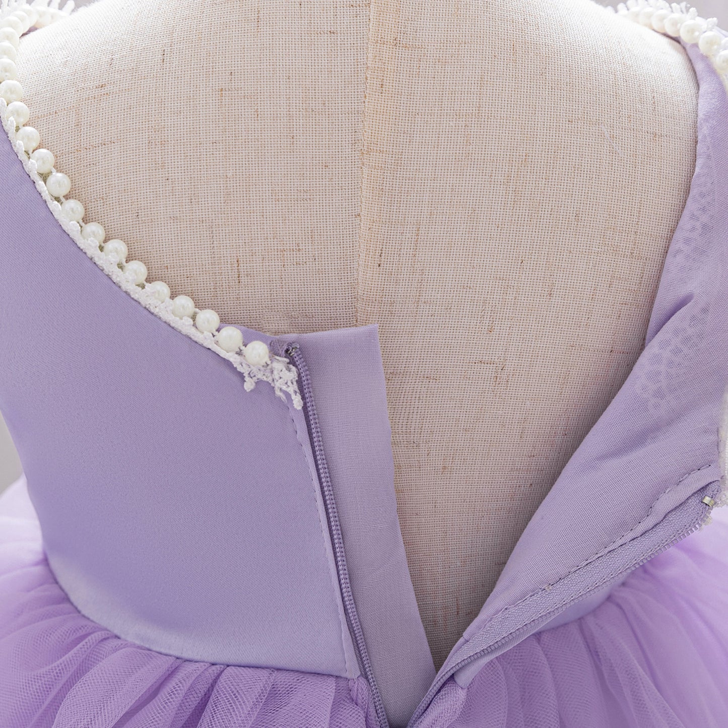 Lavender Princess Ball Gown for Girls - Tea Length Fairy Dress for Party & Wedding