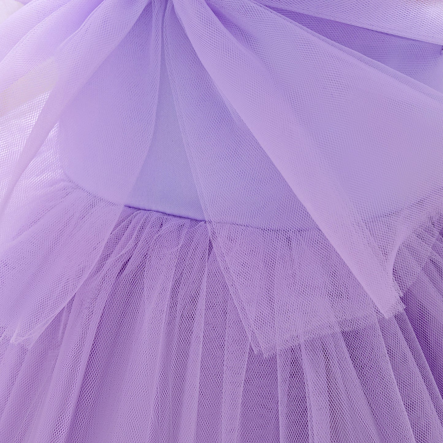 Lavender Puffy Princess Dress for Girls | Cute Ball Gown with Bowknot