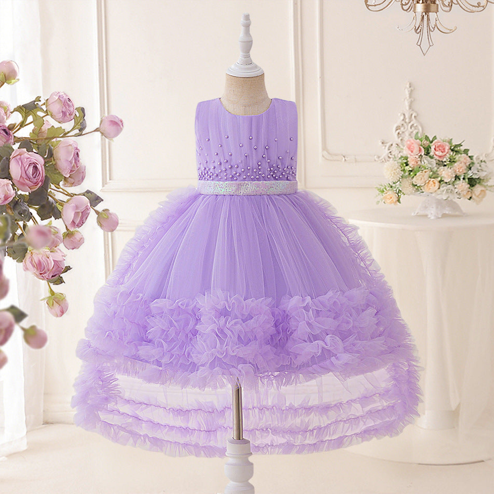 Frocklet Lavender Puffy High-Low Princess Dress for Girls | Party & Wedding Outfits 1