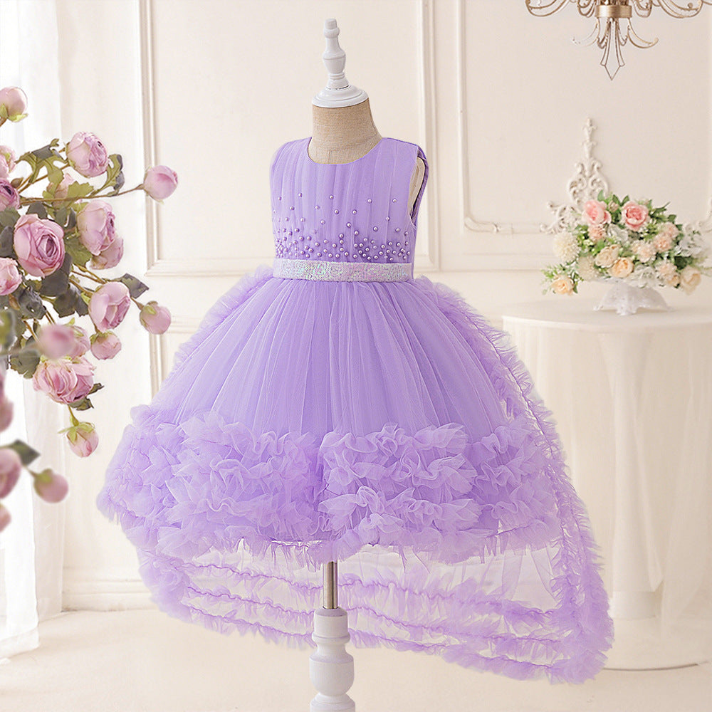 Frocklet Lavender Puffy High-Low Princess Dress for Girls | Party & Wedding Outfits 2