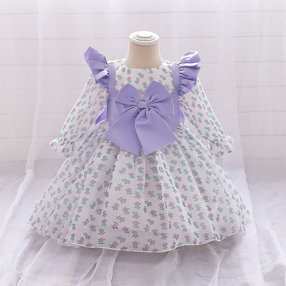 Lavender Princess Tulle Dress for Baby Girls – Party & Wedding Outfit, 9-24 Months