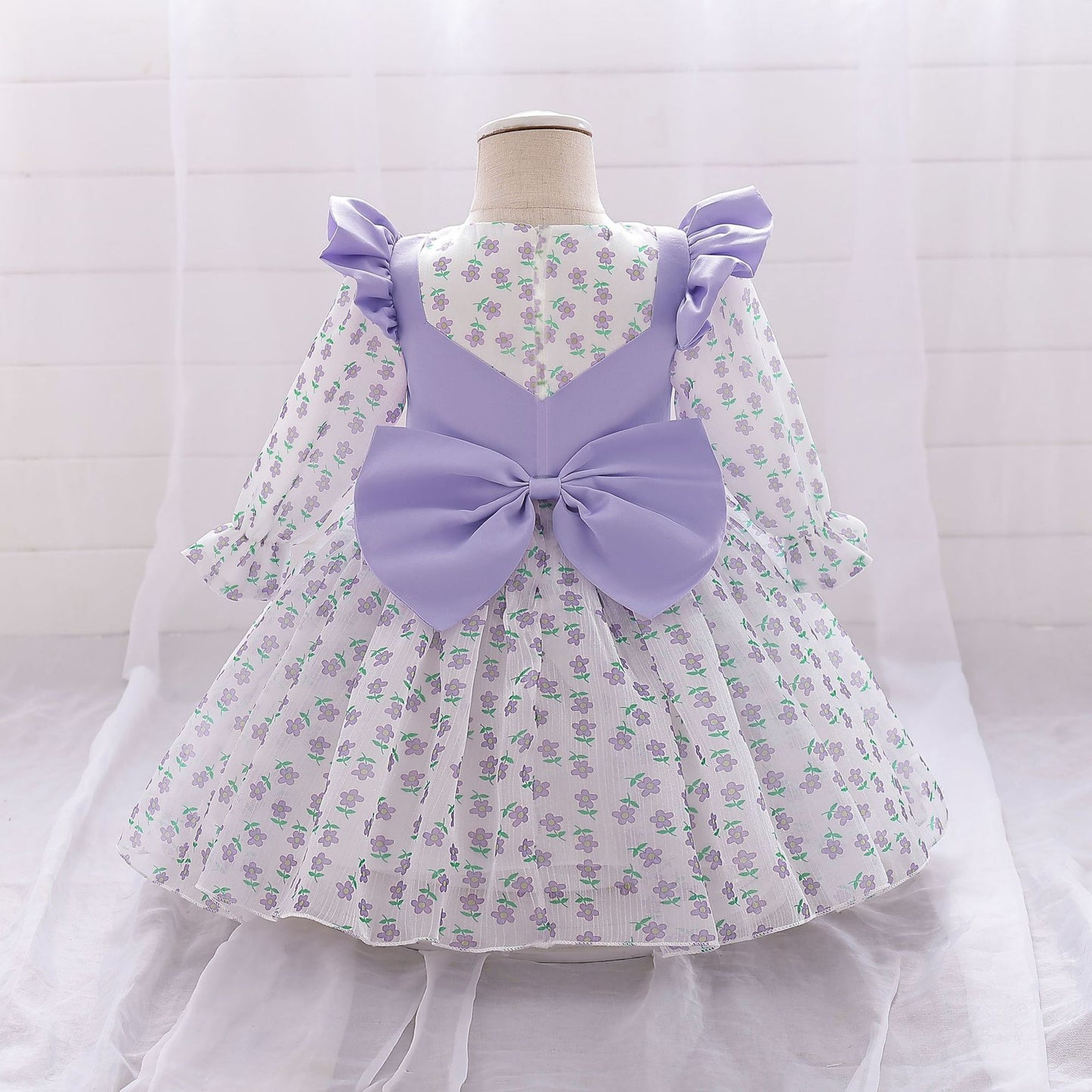 Lavender Princess Tulle Dress for Baby Girls – Party & Wedding Outfit, 9-24 Months