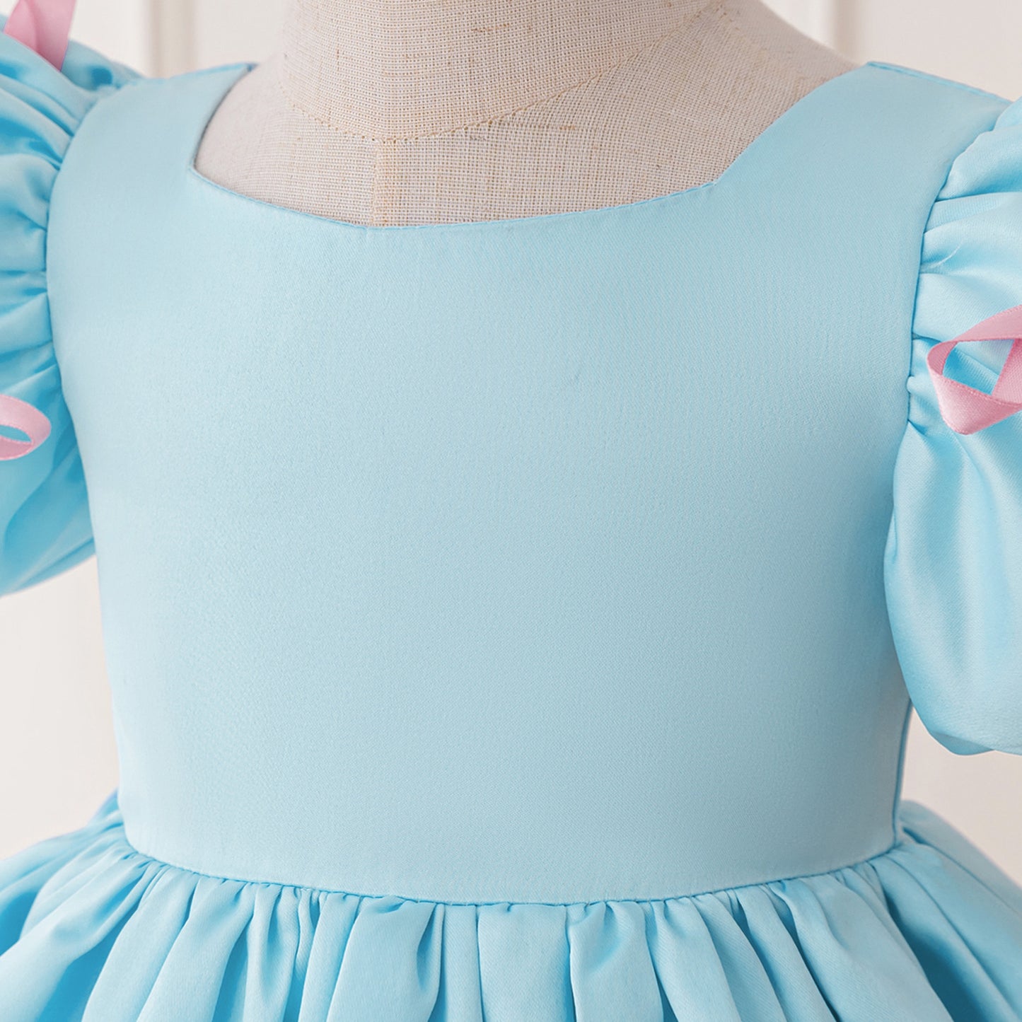 Light Blue Puffy Princess Ball Gown Dress for Girls – Party, Wedding & Special Events