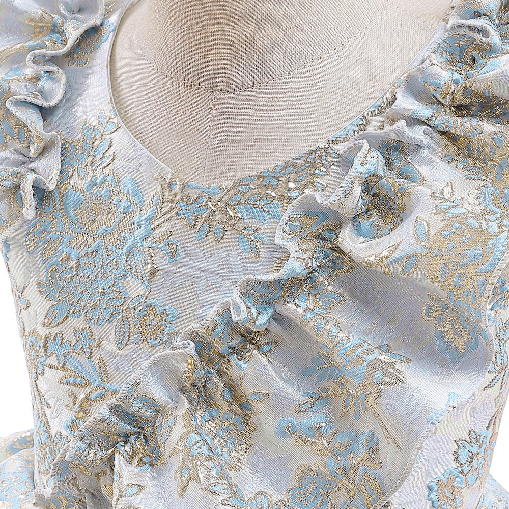 Light Blue A-Line Princess Fairy Tulle Dress for Girls (Ages 3-10)