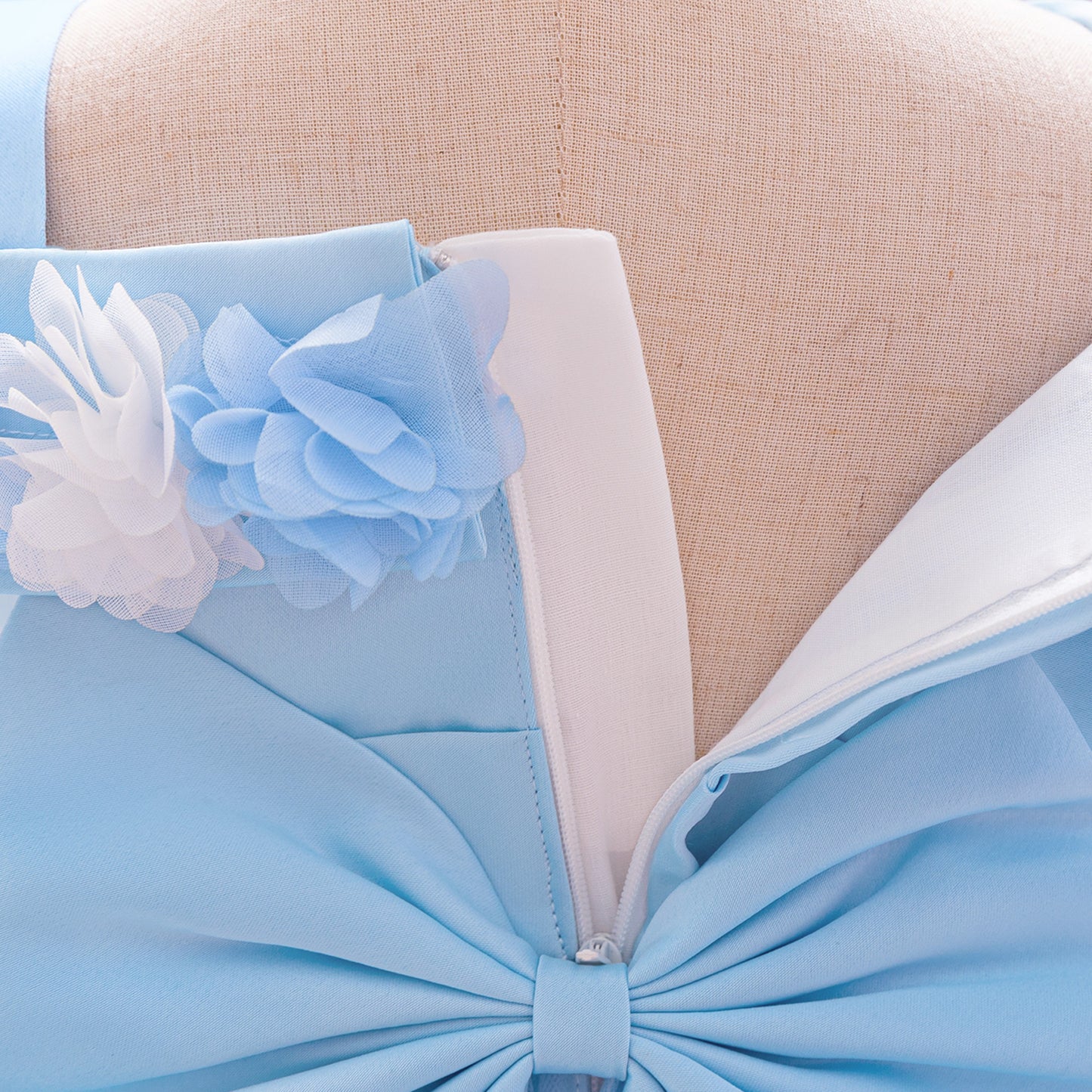 Light Blue Puffy Off-Shoulder Princess Dress for Babies & Toddlers | Ball Gown for Parties & Weddings