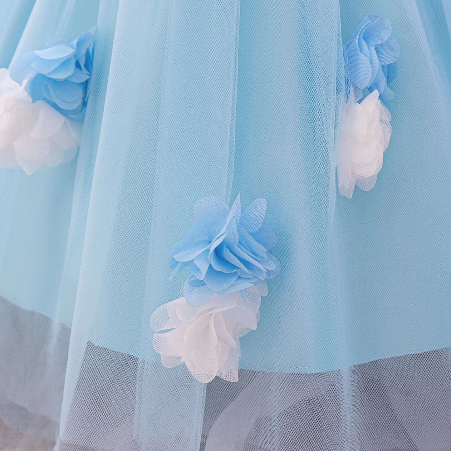 Light Blue Puffy Off-Shoulder Princess Dress for Babies & Toddlers | Ball Gown for Parties & Weddings