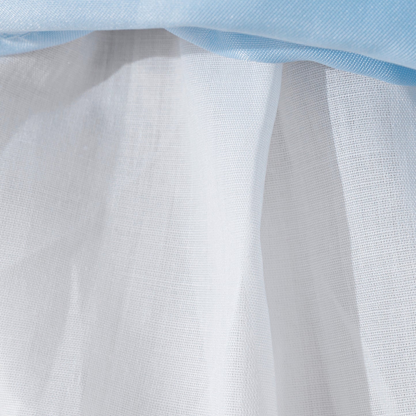 Light Blue Princess Puffy Ball Gown for Girls – Sequin Tiered High-Low Dress