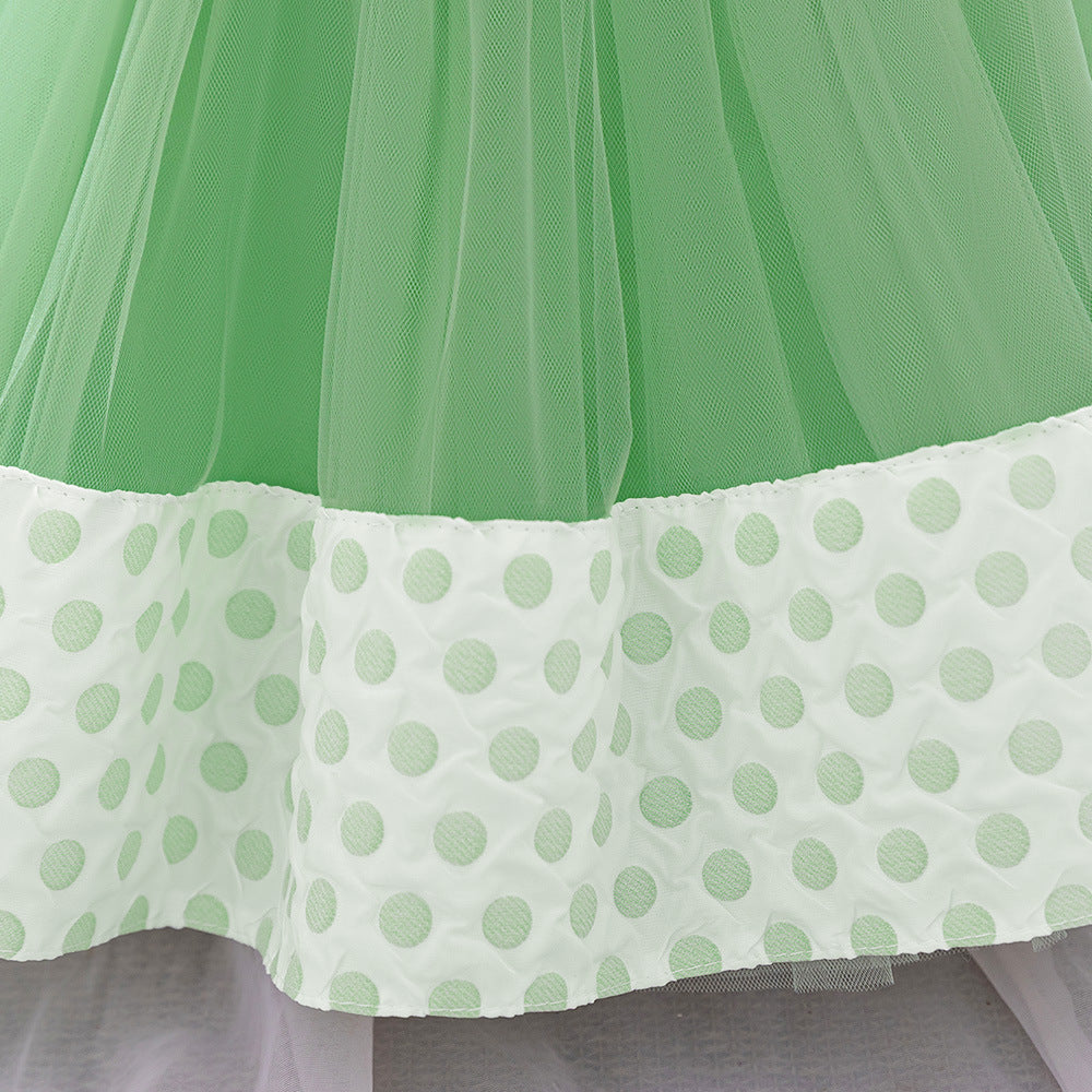 Cute Light Green Tulle Flower Girl Dress with Ruffles for Parties & Weddings