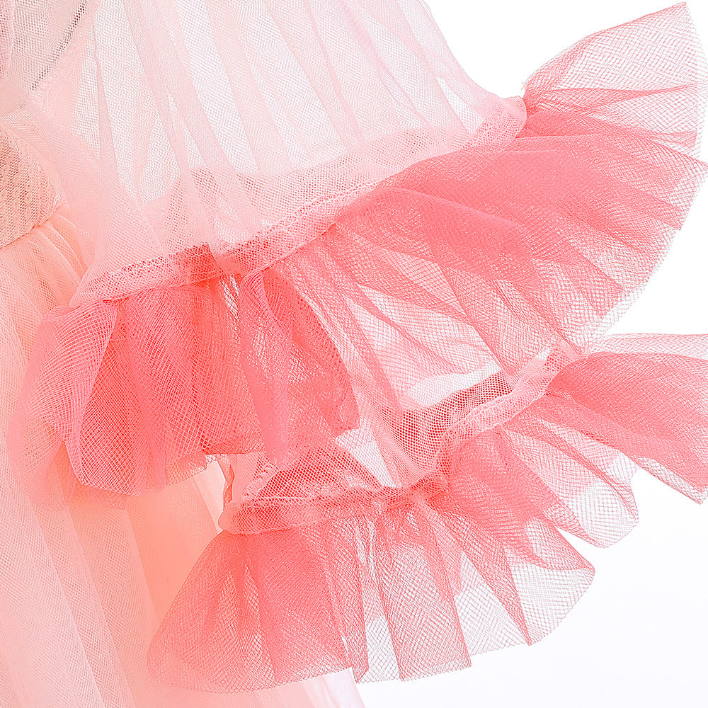 Light Pink Sequin Tulle A-Line Dress for Girls, Party & Formal