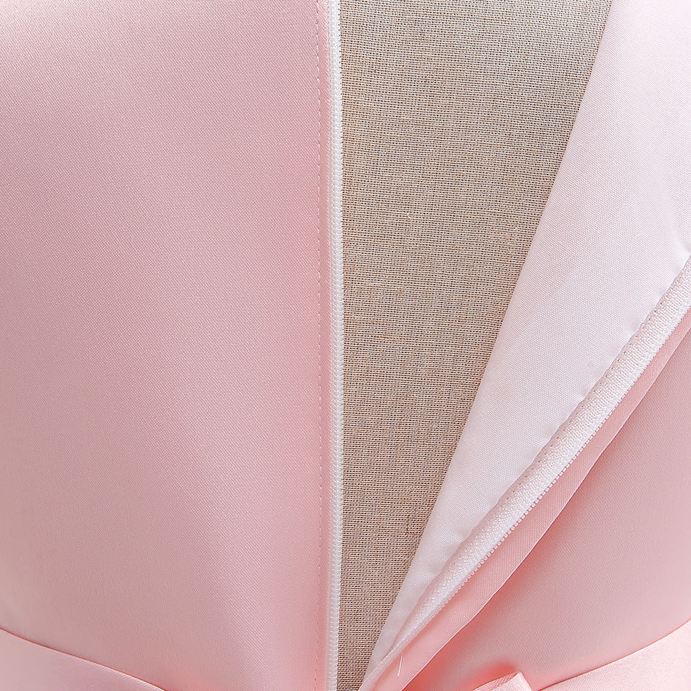 Light Pink Bow Princess Dress for Girls | Kids Party & Flower Girl Dress