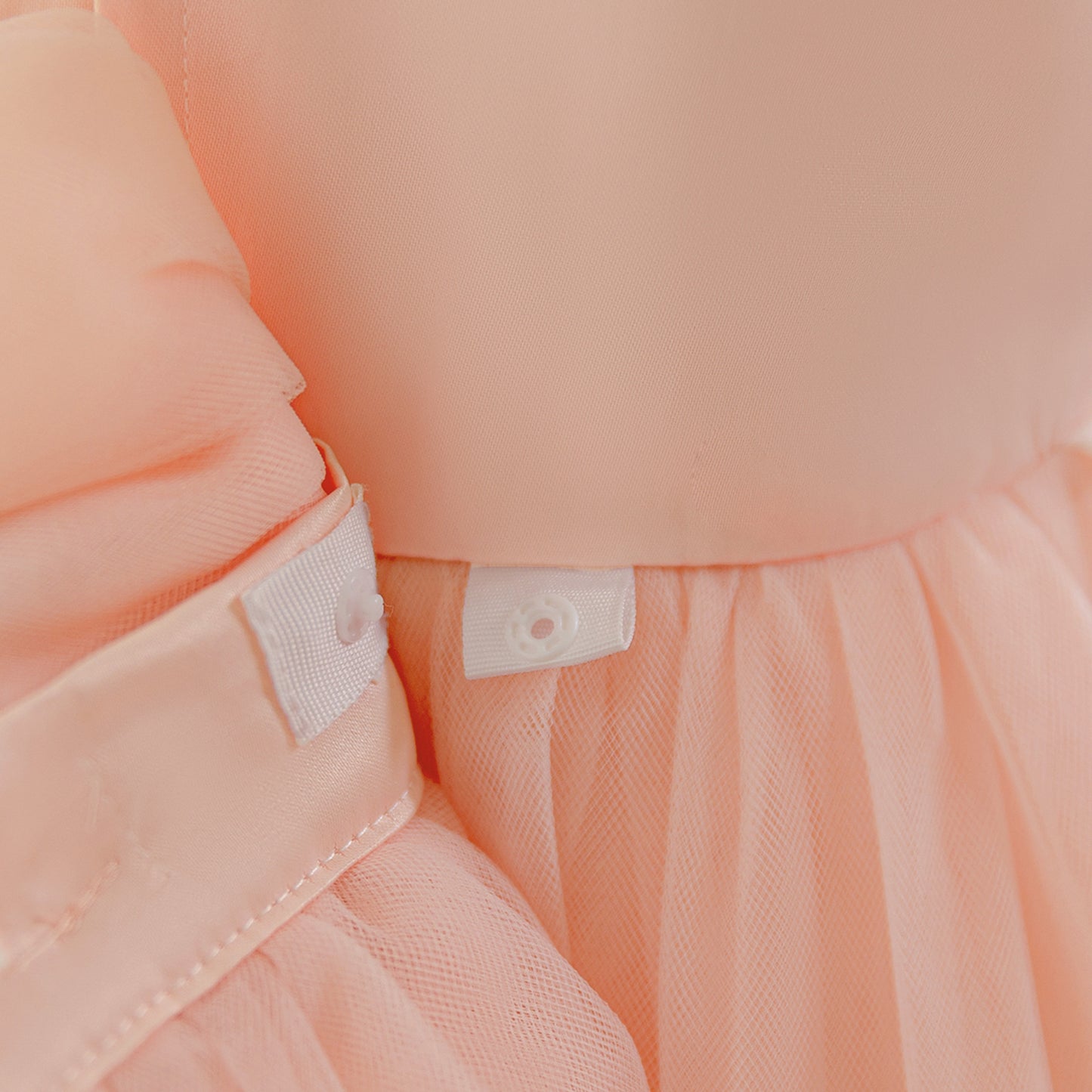 Cute High-Low Tulle Appliqué Dress with Bow for Girls – Light Pink Party & Wedding Gown
