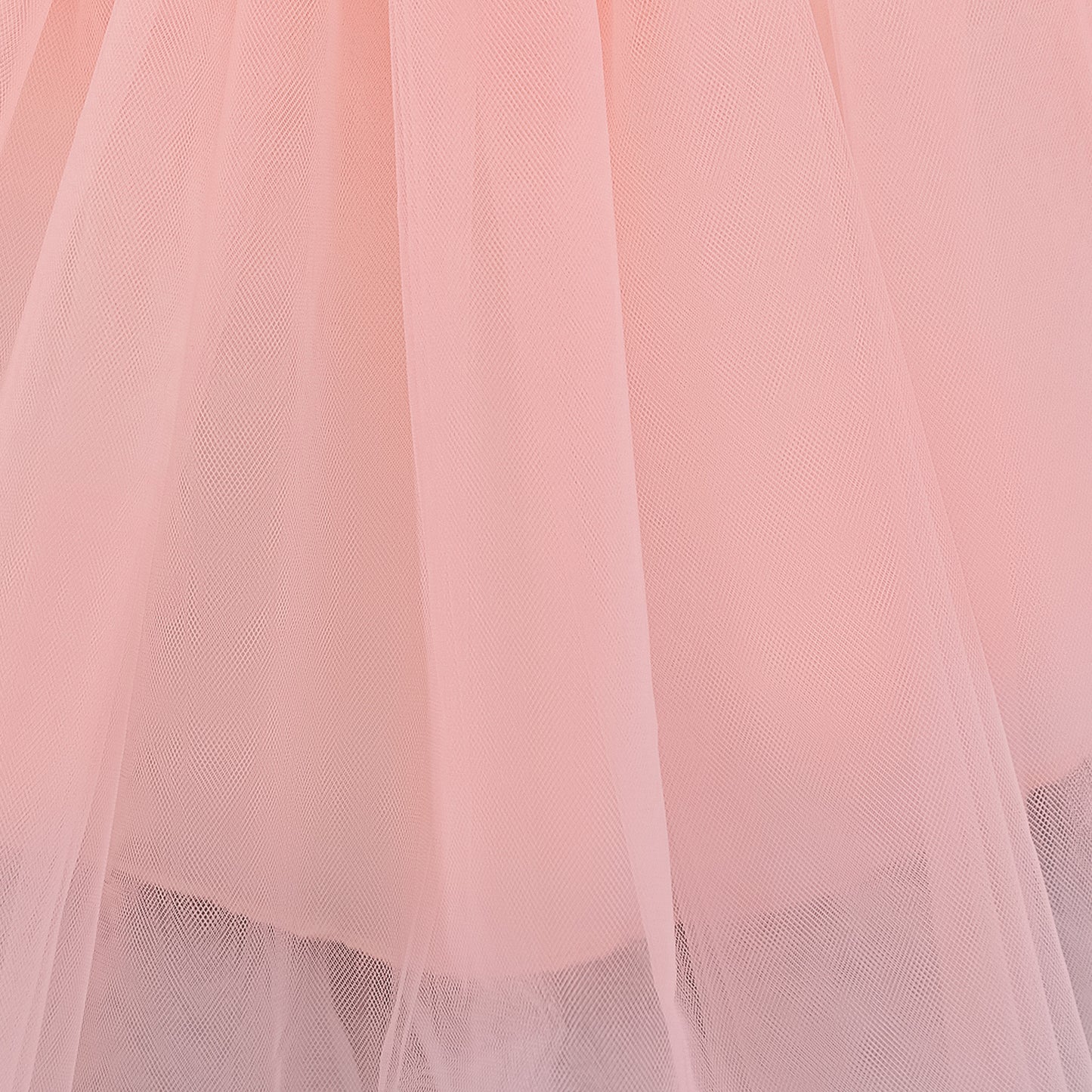 Cute Puffy Tulle Off-Shoulder Ball Gown Dress for Girls - Light Pink Tea-Length Party Dress