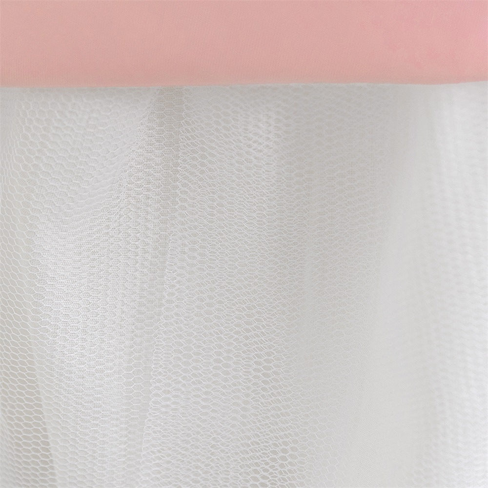 Light Pink Puff Sleeve Princess Dress for Girls – Flower Girl & Party Gown