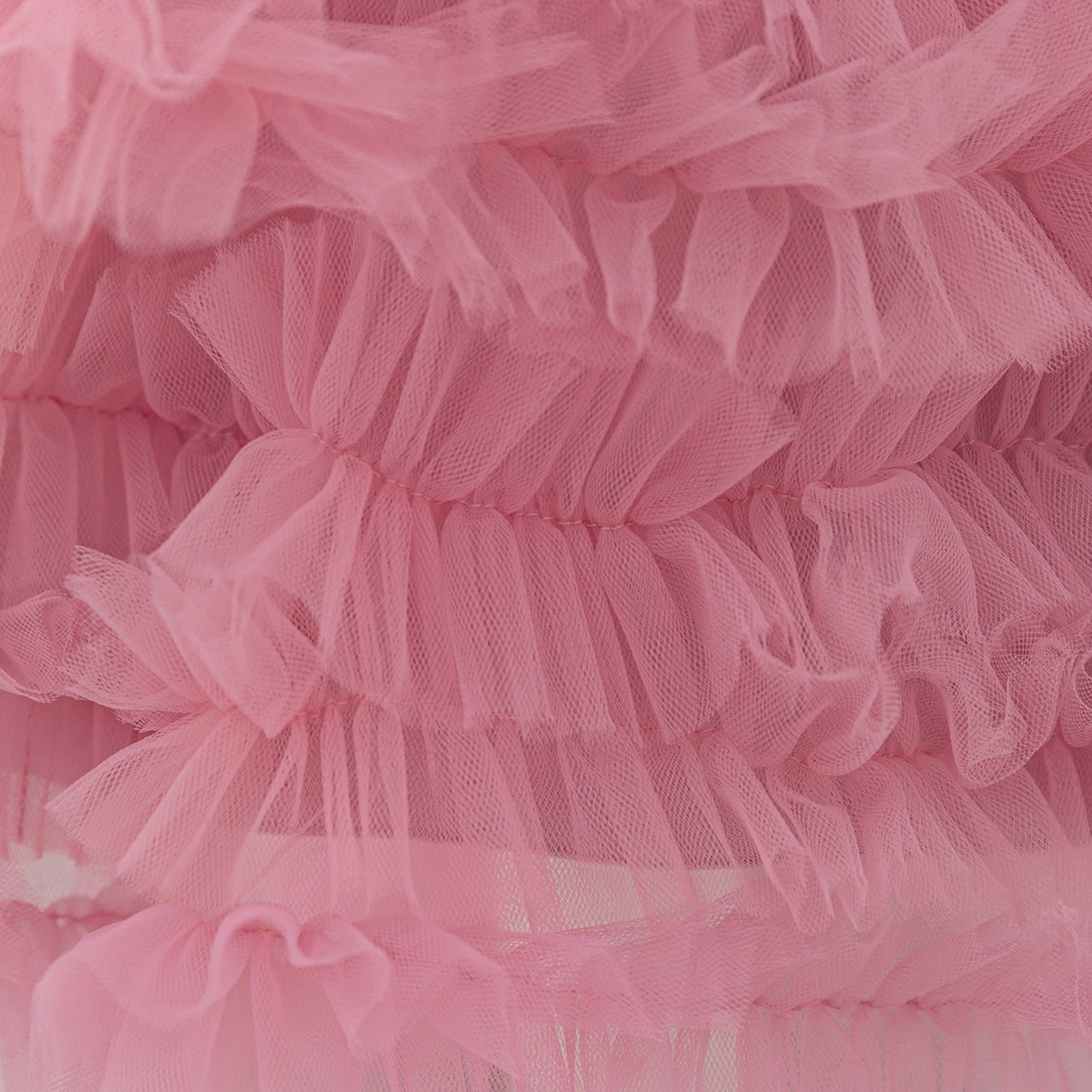 Light Pink Puffy Tulle High-Low Dress for Girls | Sweetheart Neck Ball Gown